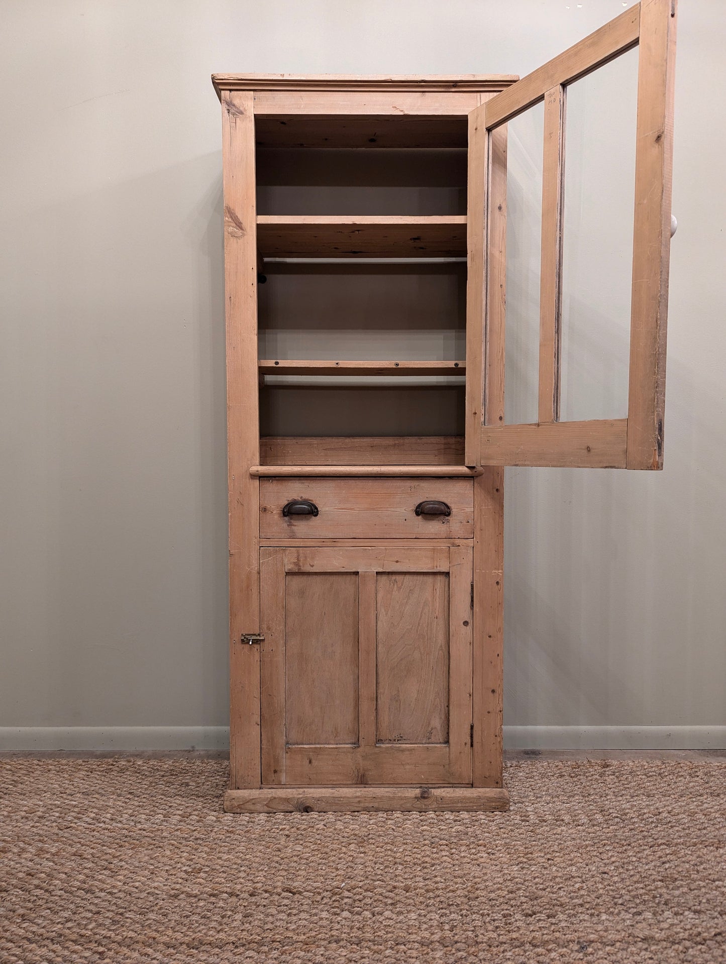 Tall Boy Pine Linen Cupboard