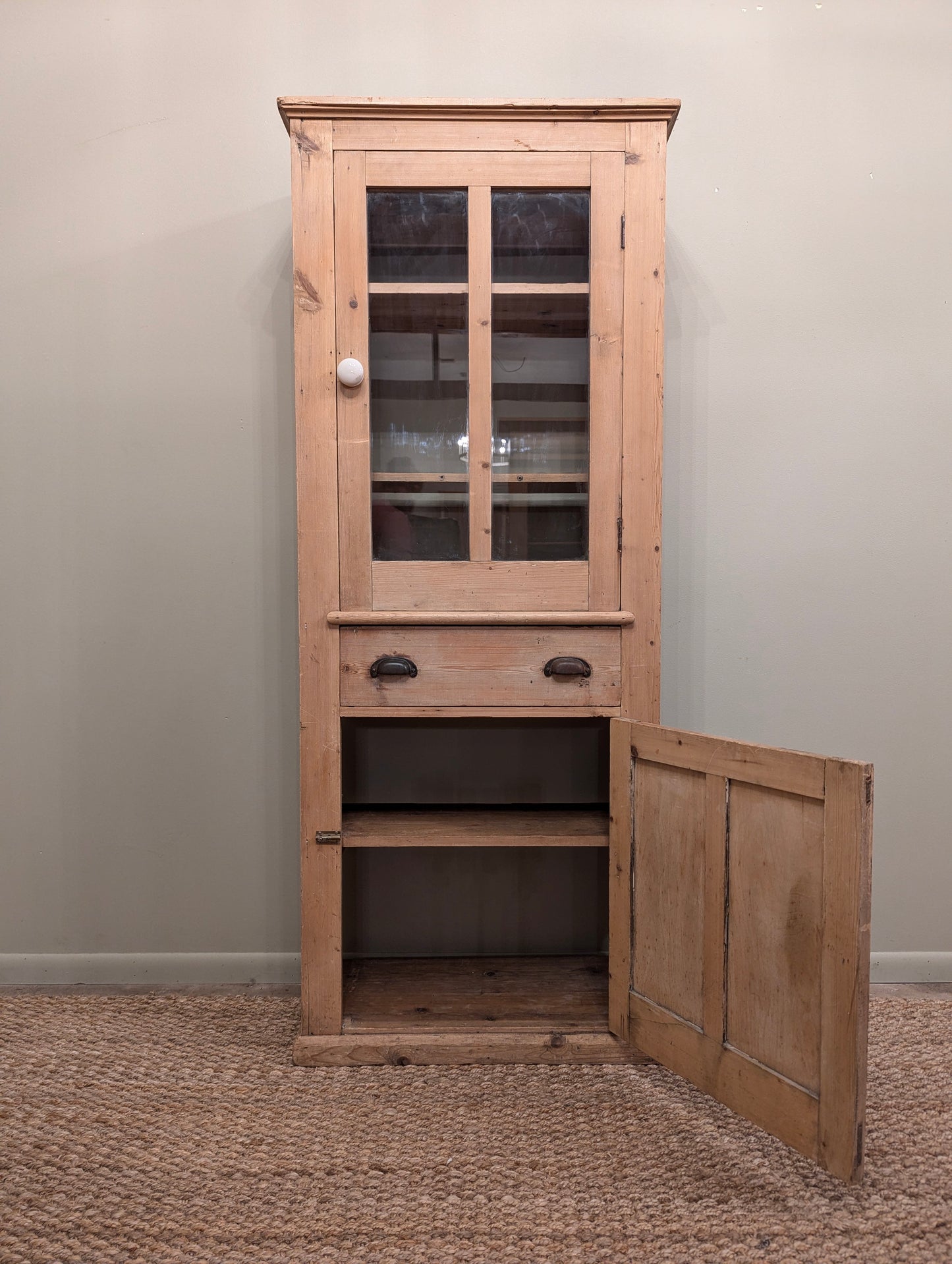 Tall Boy Pine Linen Cupboard