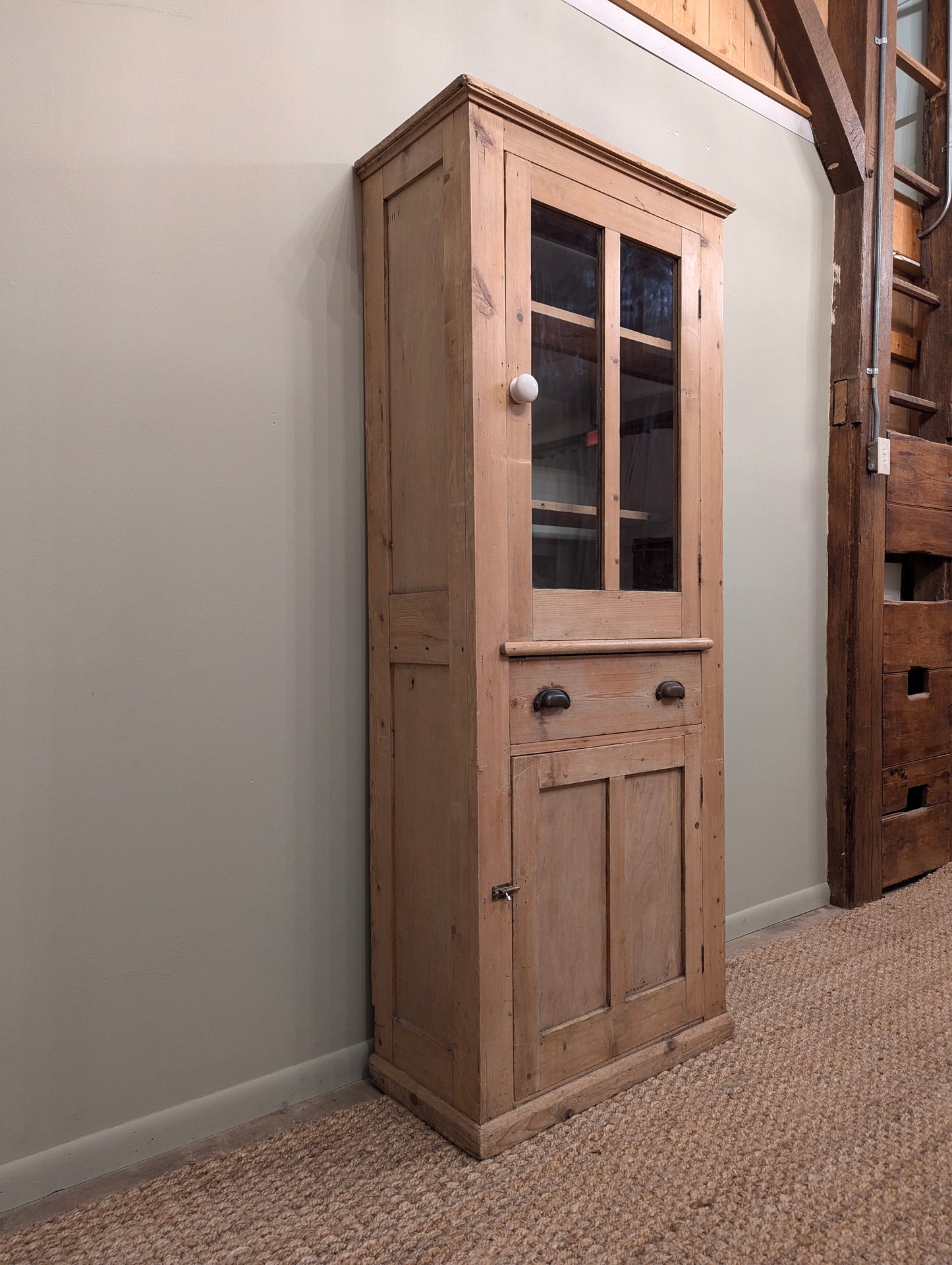 Tall Boy Pine Linen Cupboard