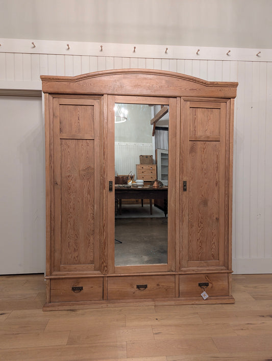 3 Door Pine Knockdown Wardrobe