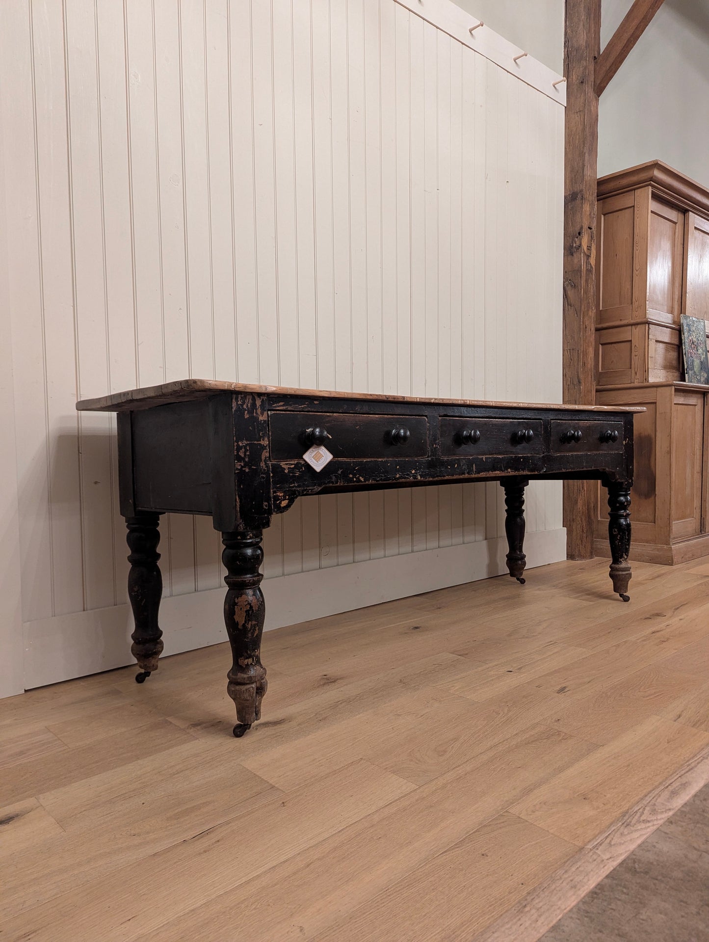 Ebonized 3 Drawer Table