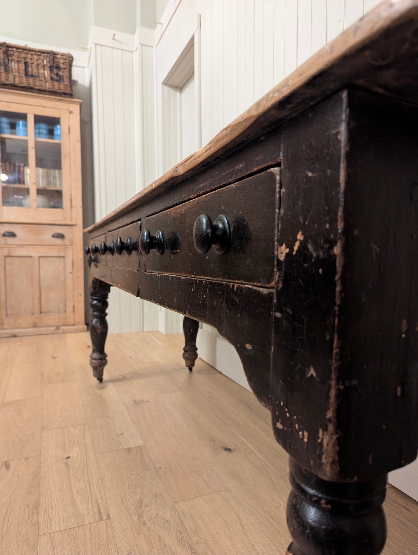 Ebonized 3 Drawer Table