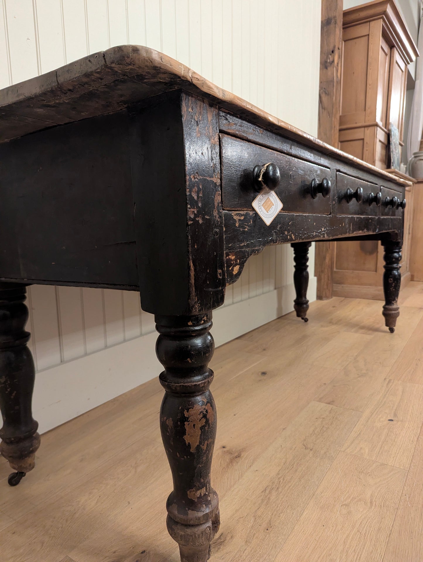 Ebonized 3 Drawer Table