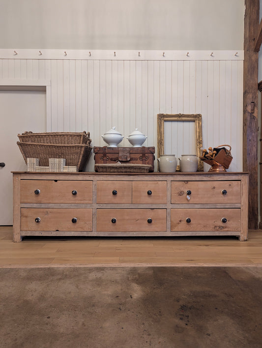 7 Drawer English Pine Counter