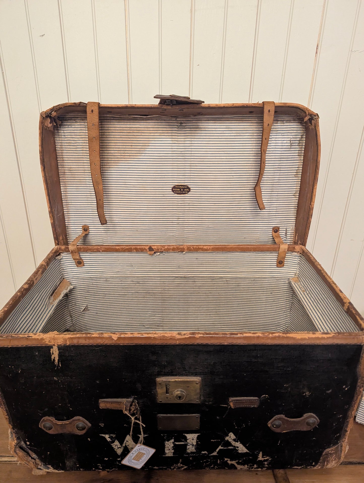 W.H.A. Black Leather Trunk