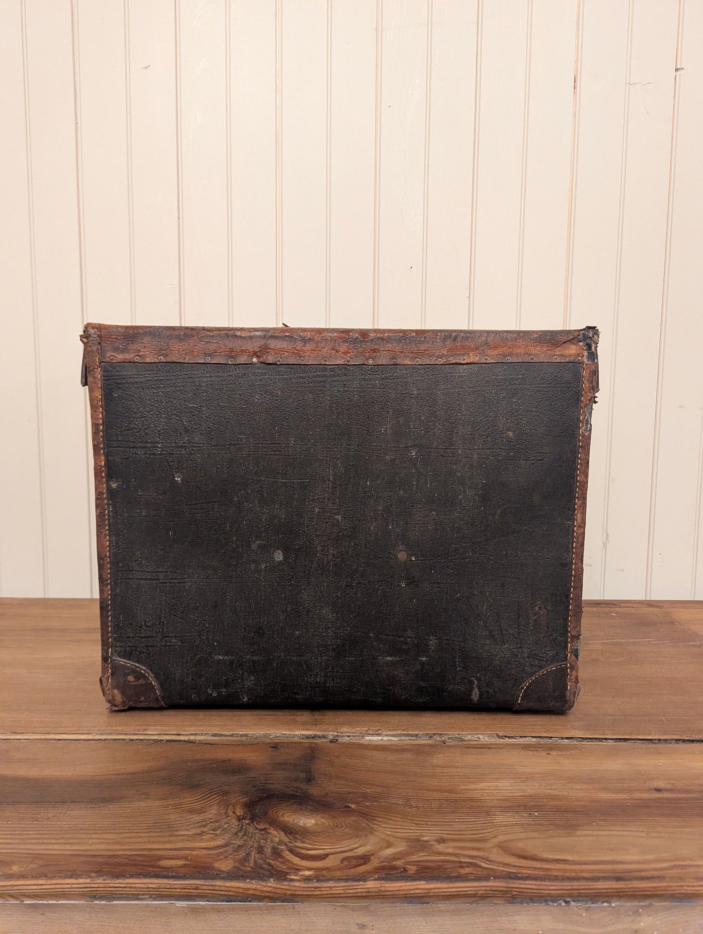 Black Canvas Travel Trunk M.D.D.