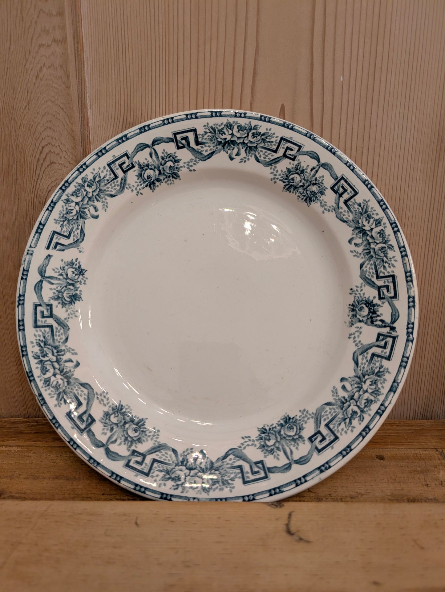 Athenes Green Transferware Plate