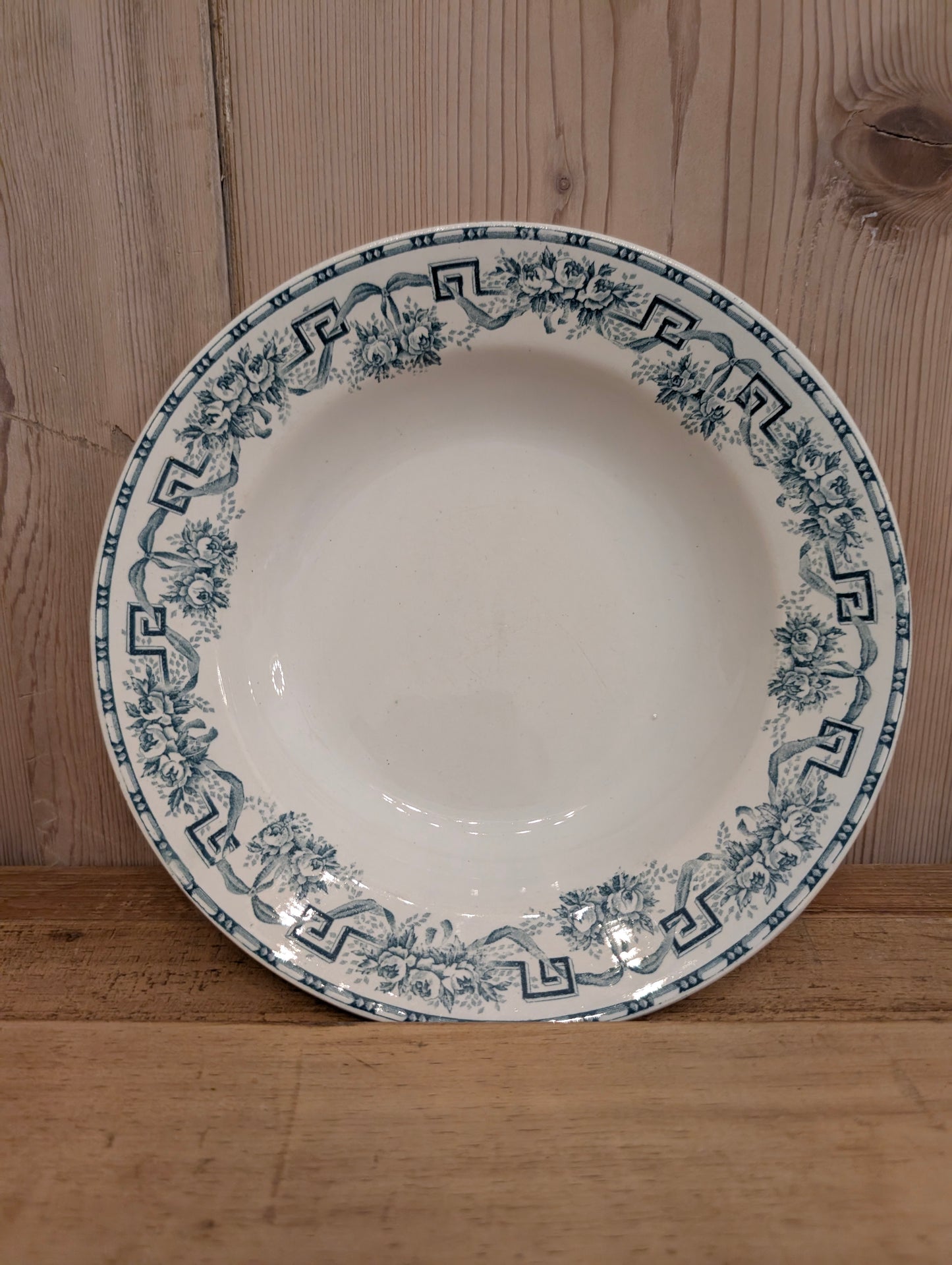 Athenes Green Transferware Plate