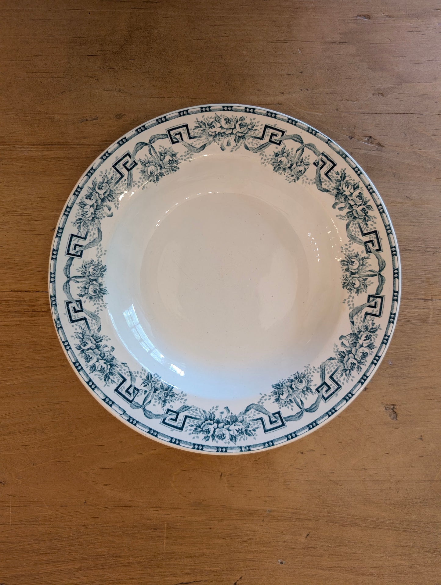 Athenes Green Transferware Plate