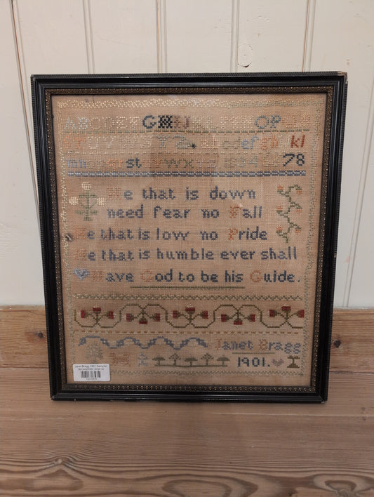 Janet Bragg 1901 Sampler