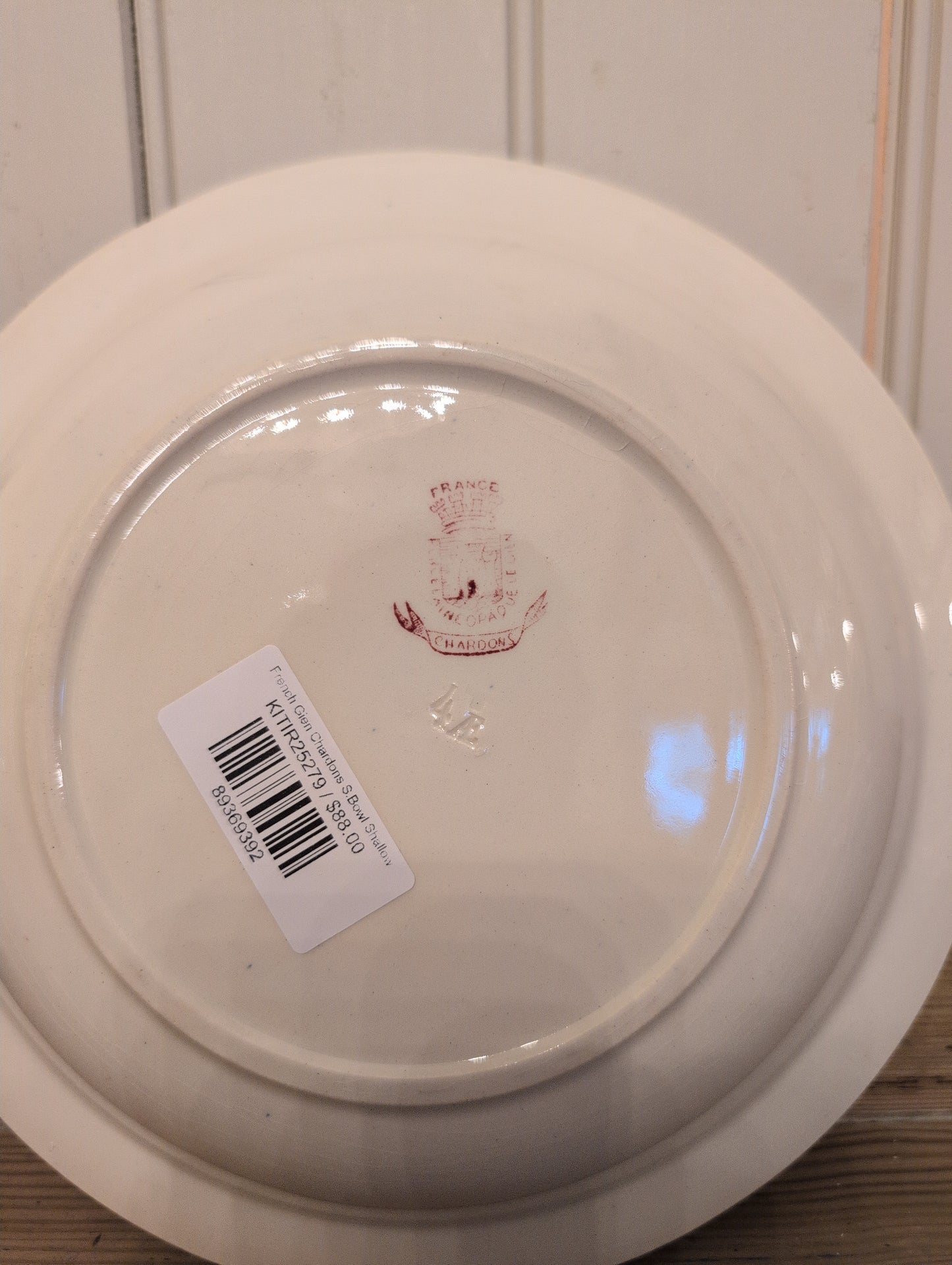 French Gien Chardons S.Bowl Shallow