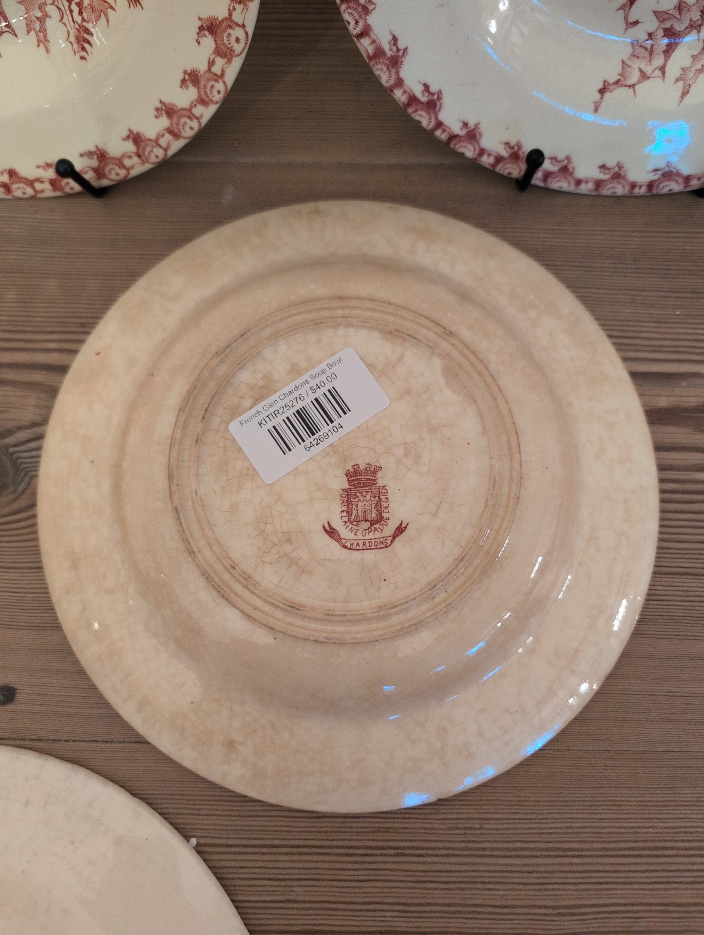 French Gien Chardons Soup Bowl