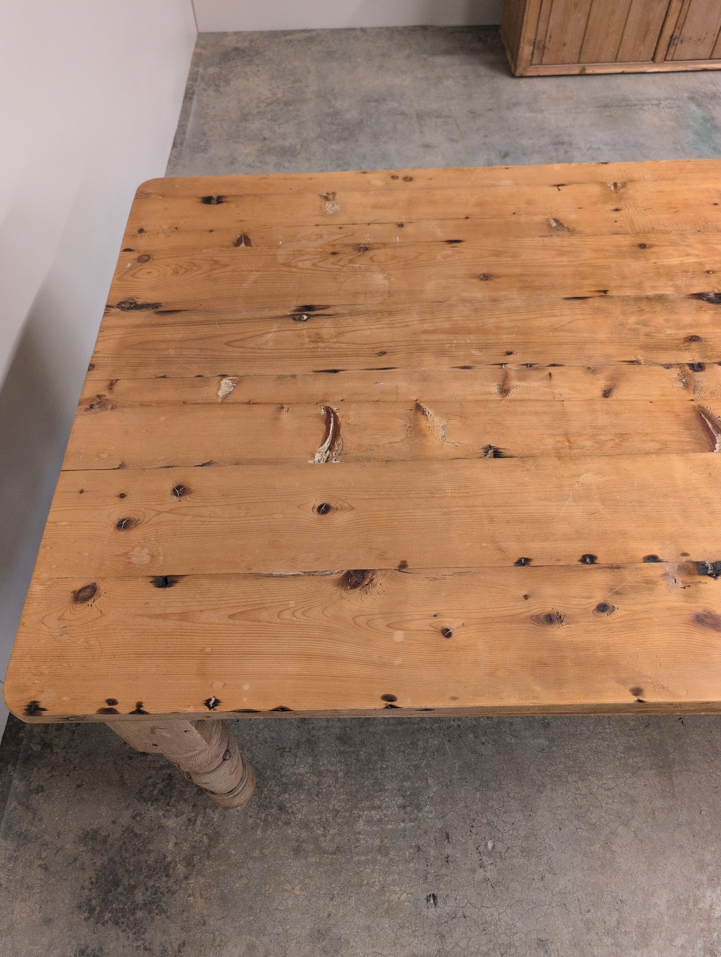 7ft Plank Top Pine Table