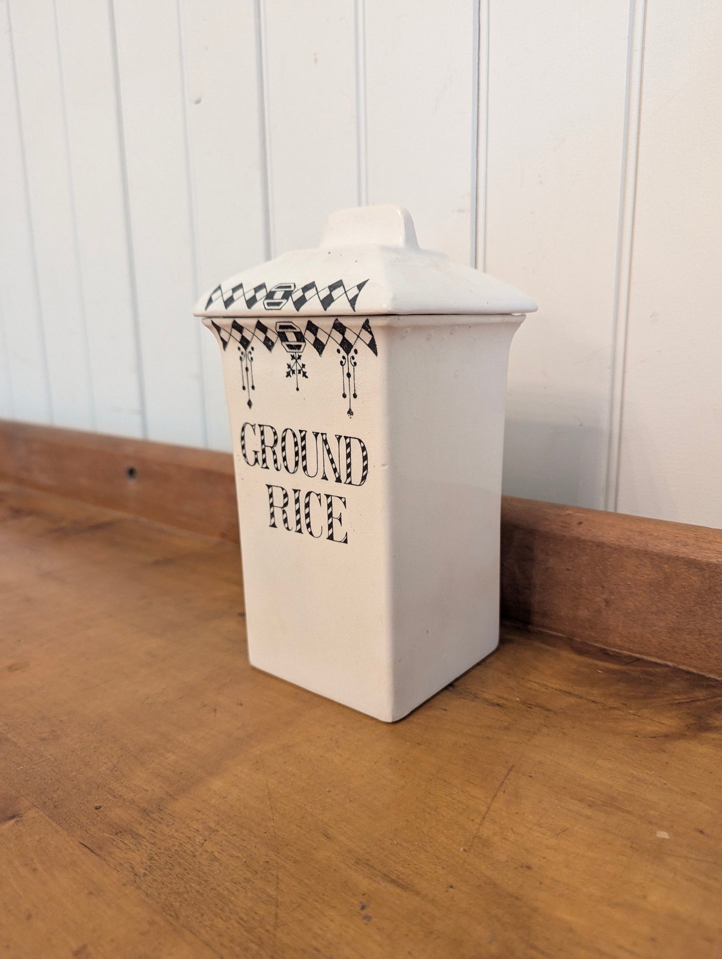 English Art Deco Canister