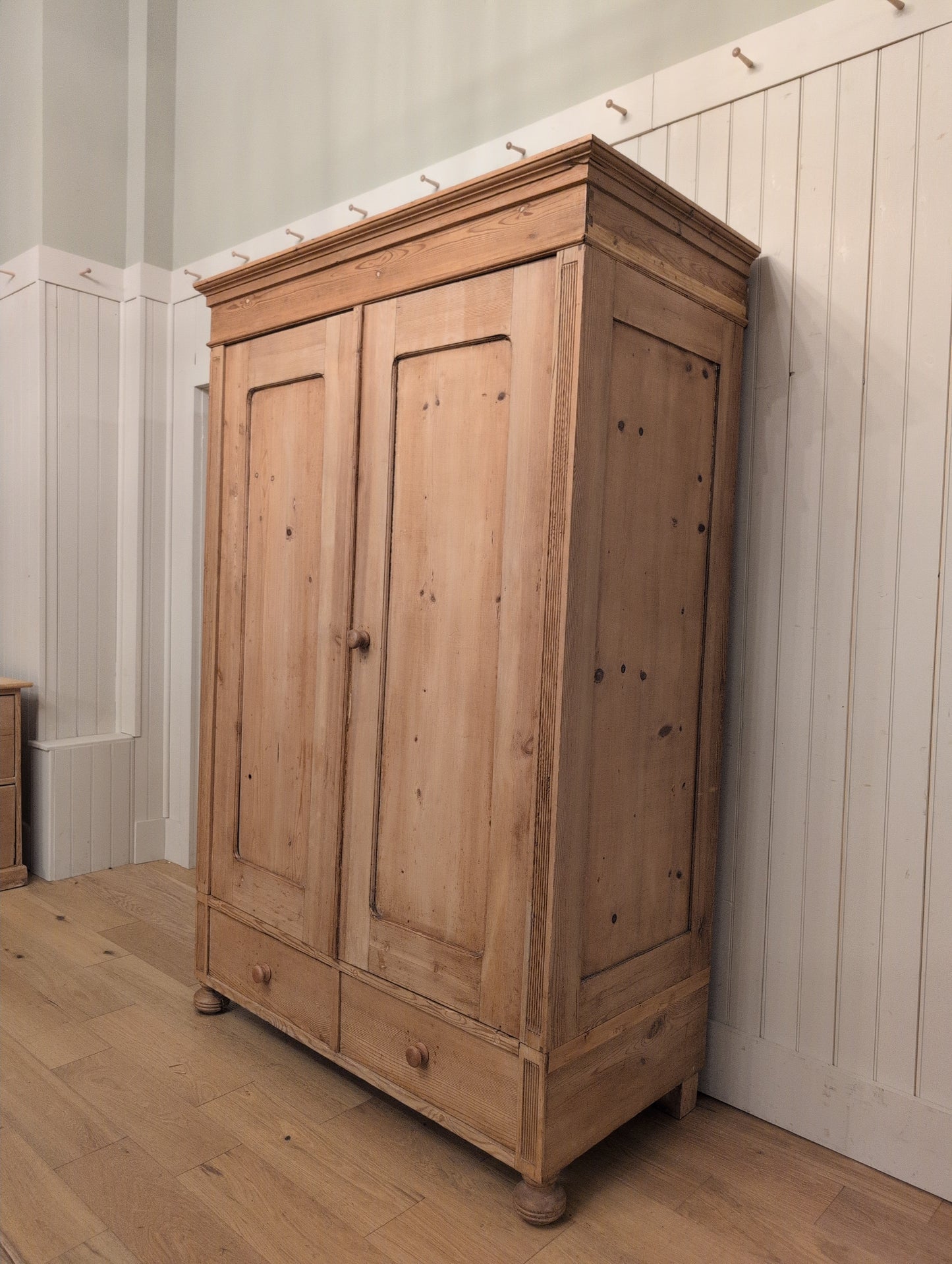 Traditional English Pine Wardrobe