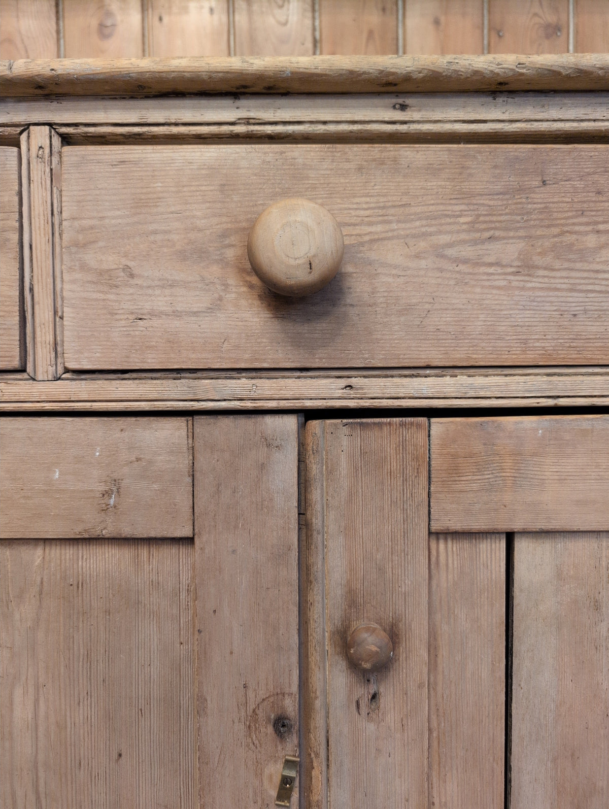 English Rustic Pine Hutch