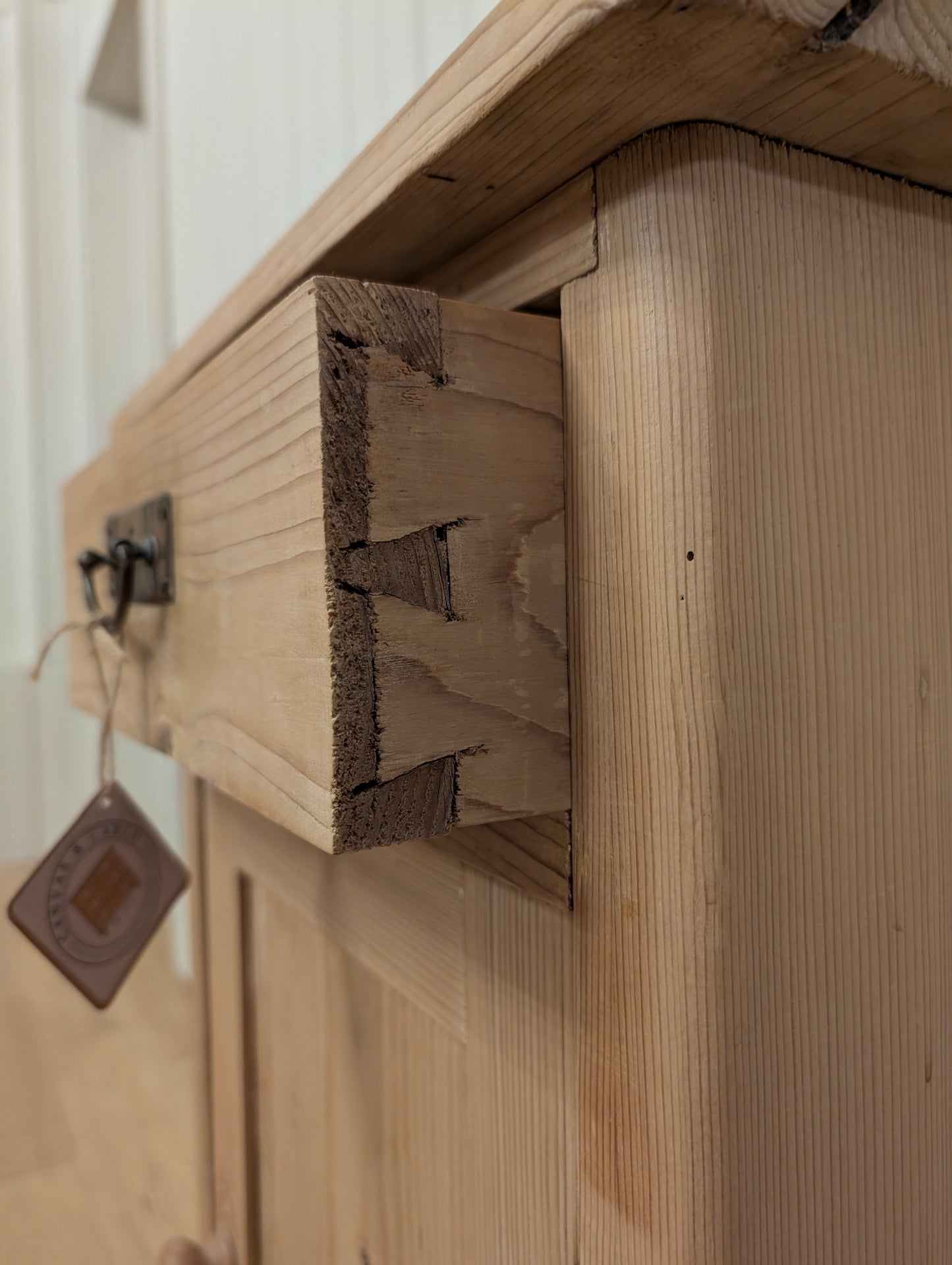 Stripped Pine Bedside Cupboard