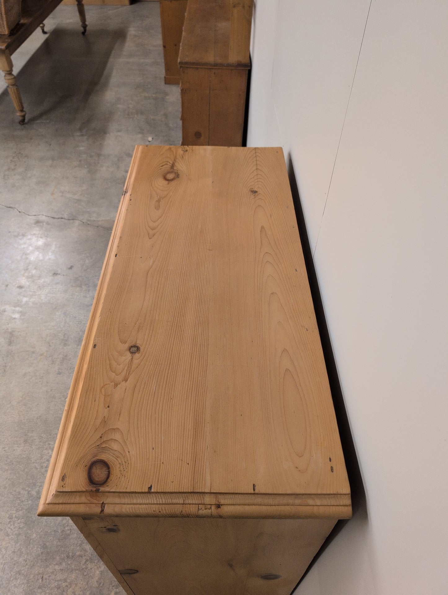 Stately 2 over 4 English Pine Chest