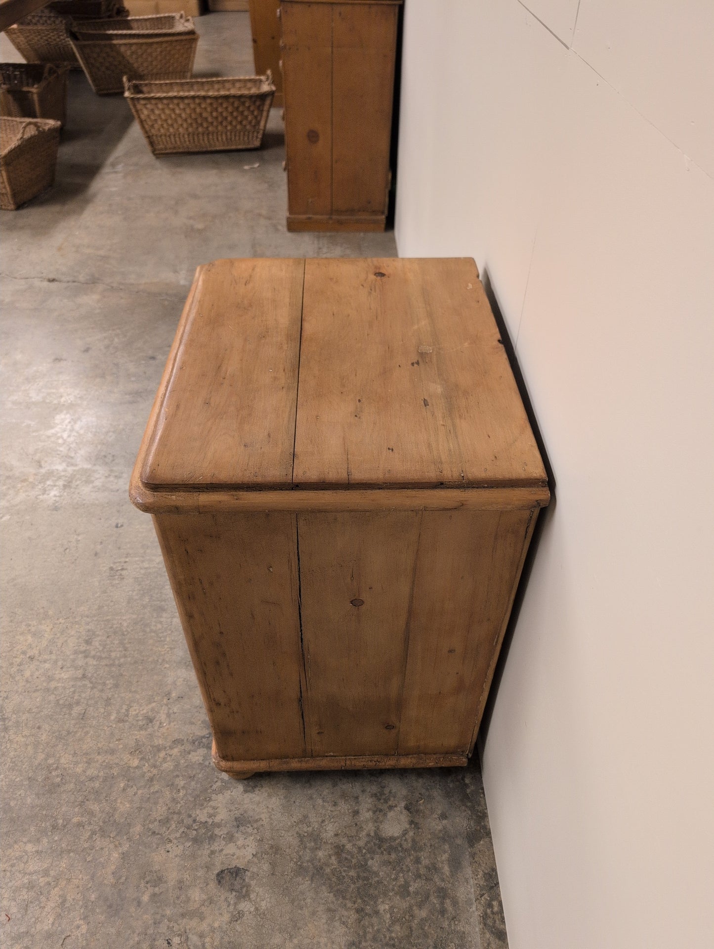 English Pine 3 Drawer Bedside