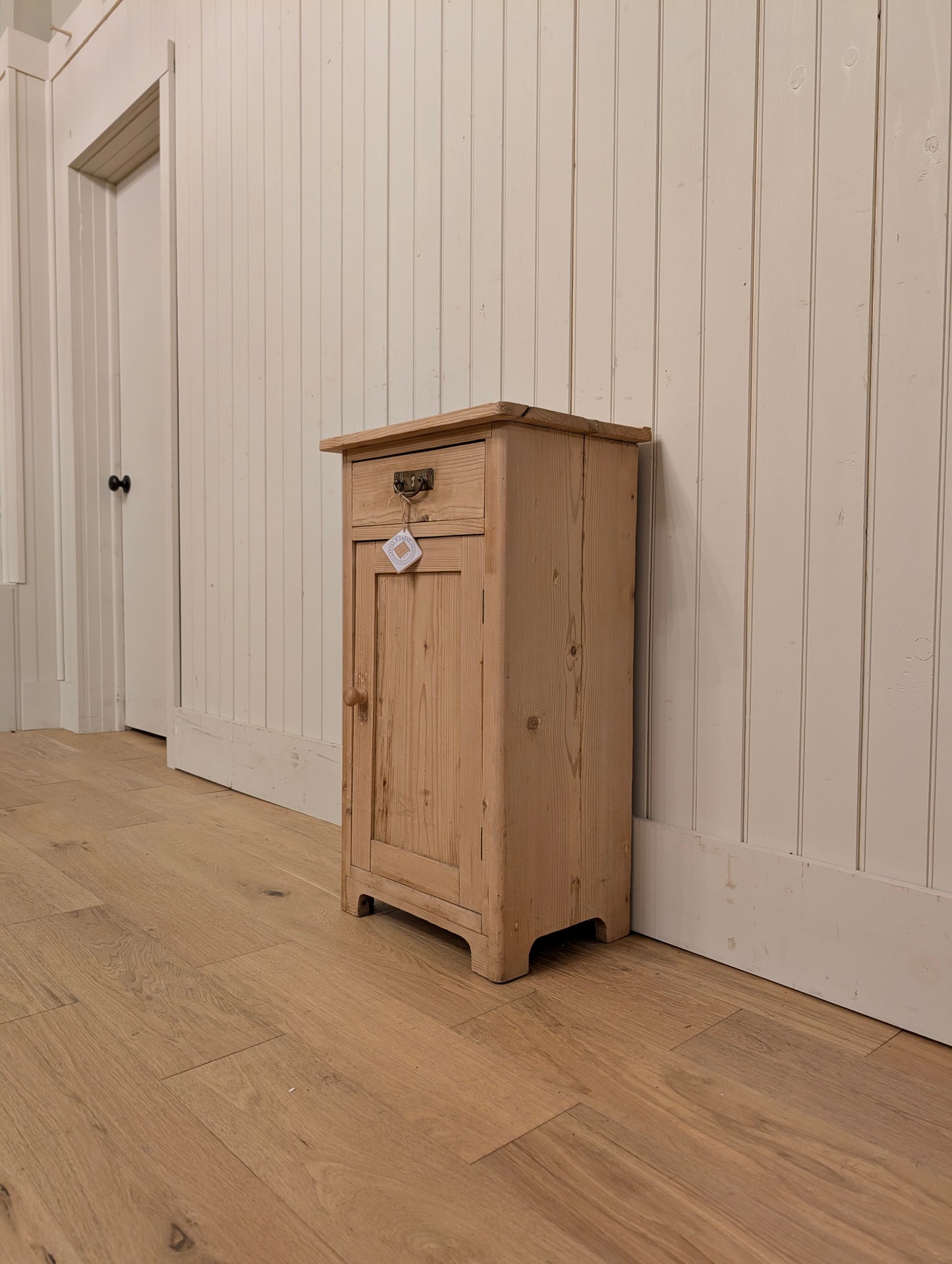 Stripped Pine Bedside Cupboard