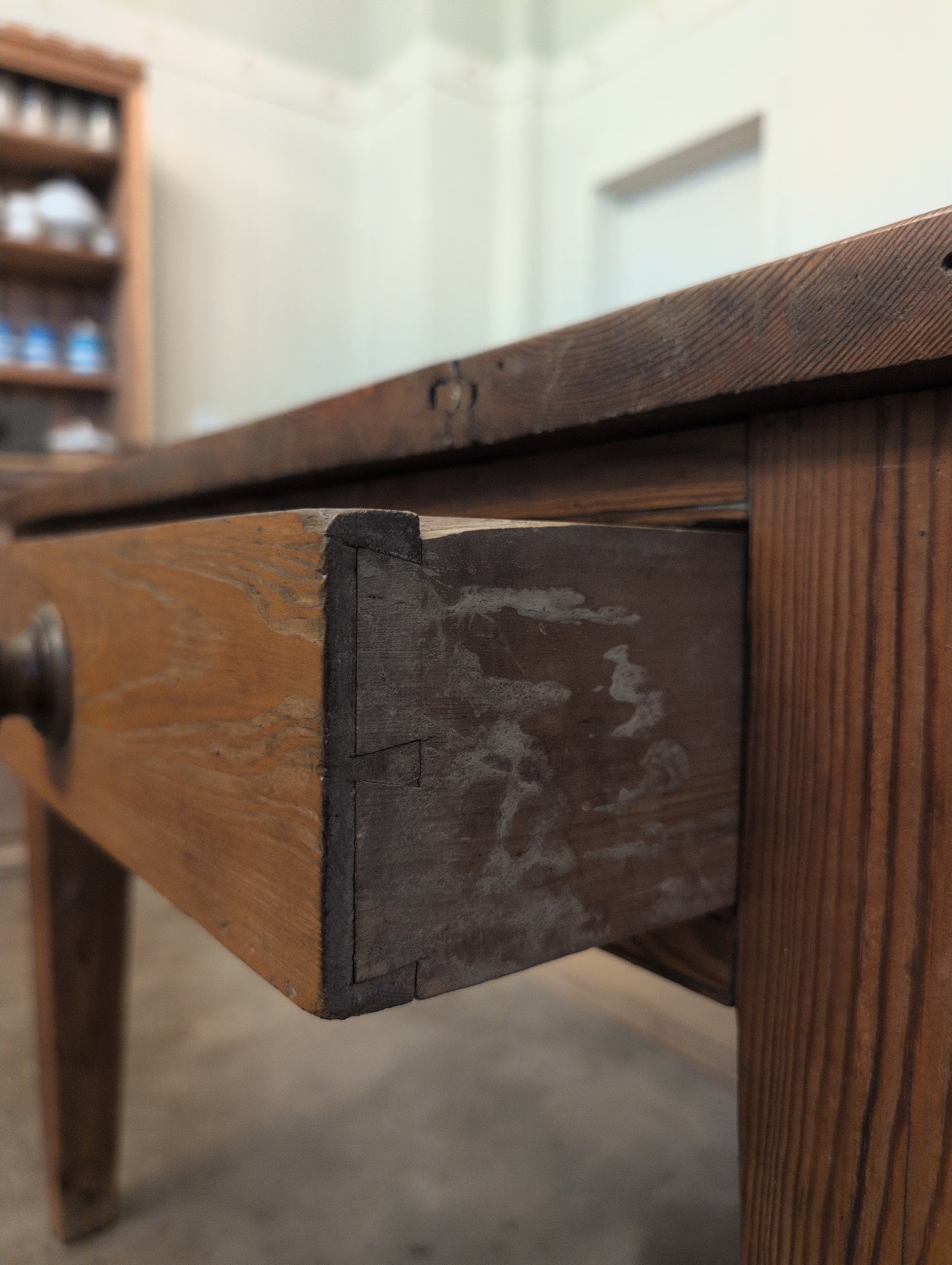Victorian Pine 2 Drawer Dining Table