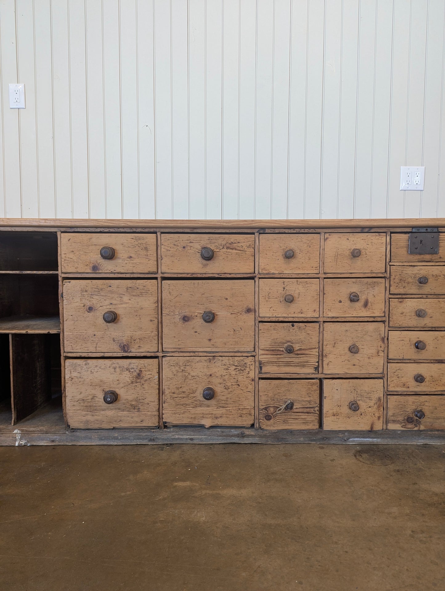 12ft Pine Haberdashery Counter