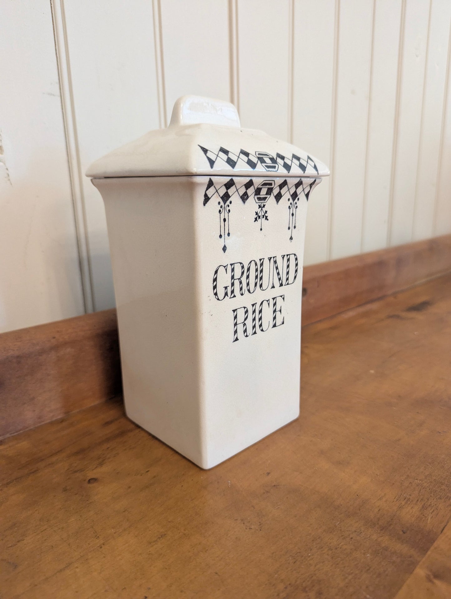 English Art Deco Canister