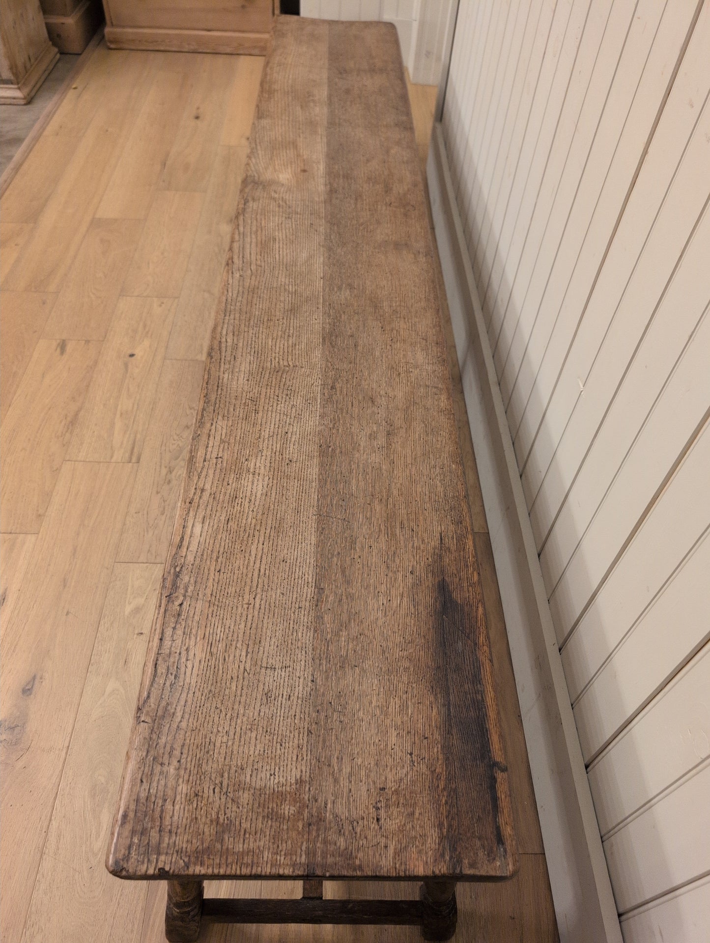 19th C. English Oak Bench A