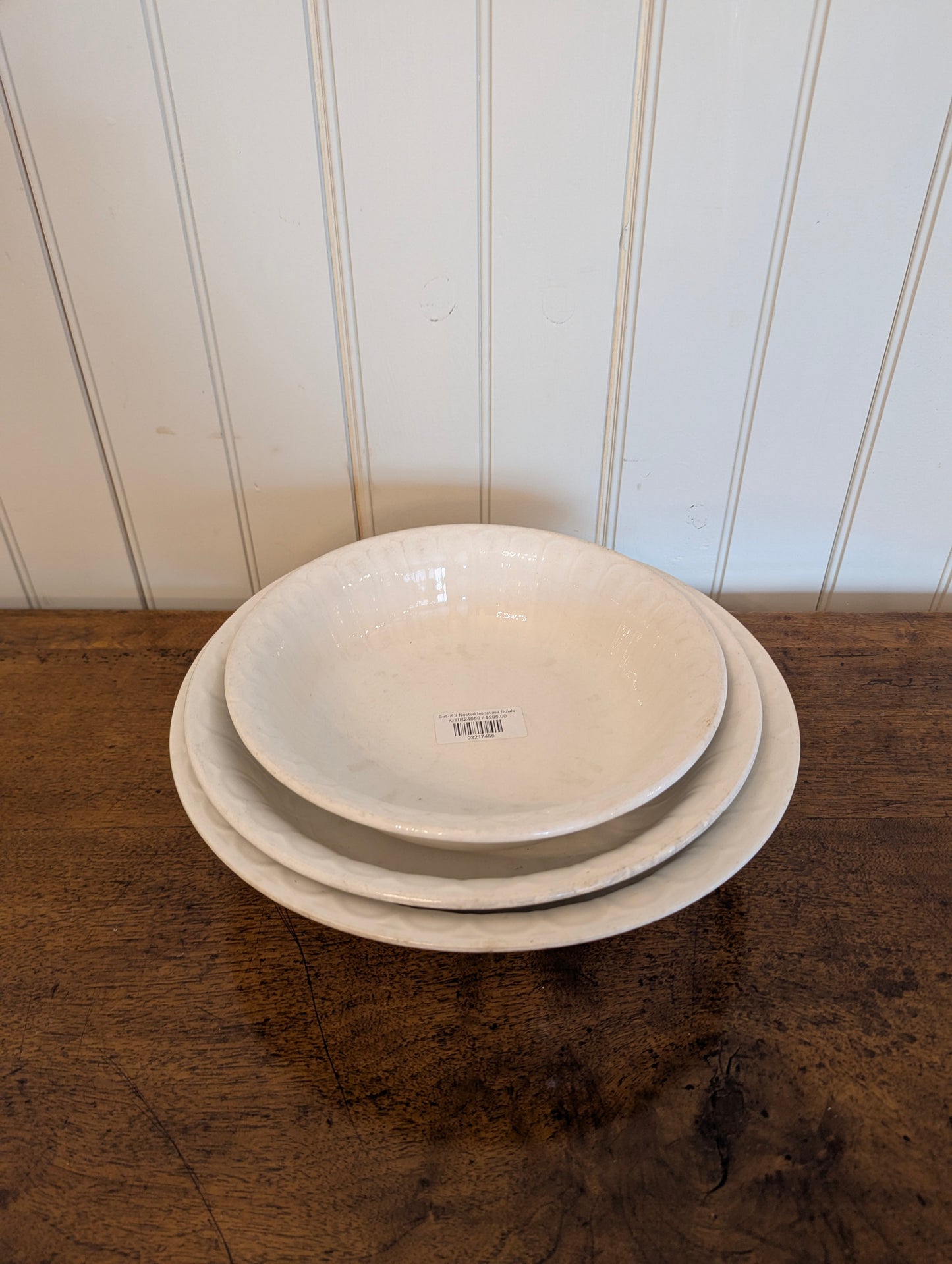 Set of 3 Nested Ironstone Bowls