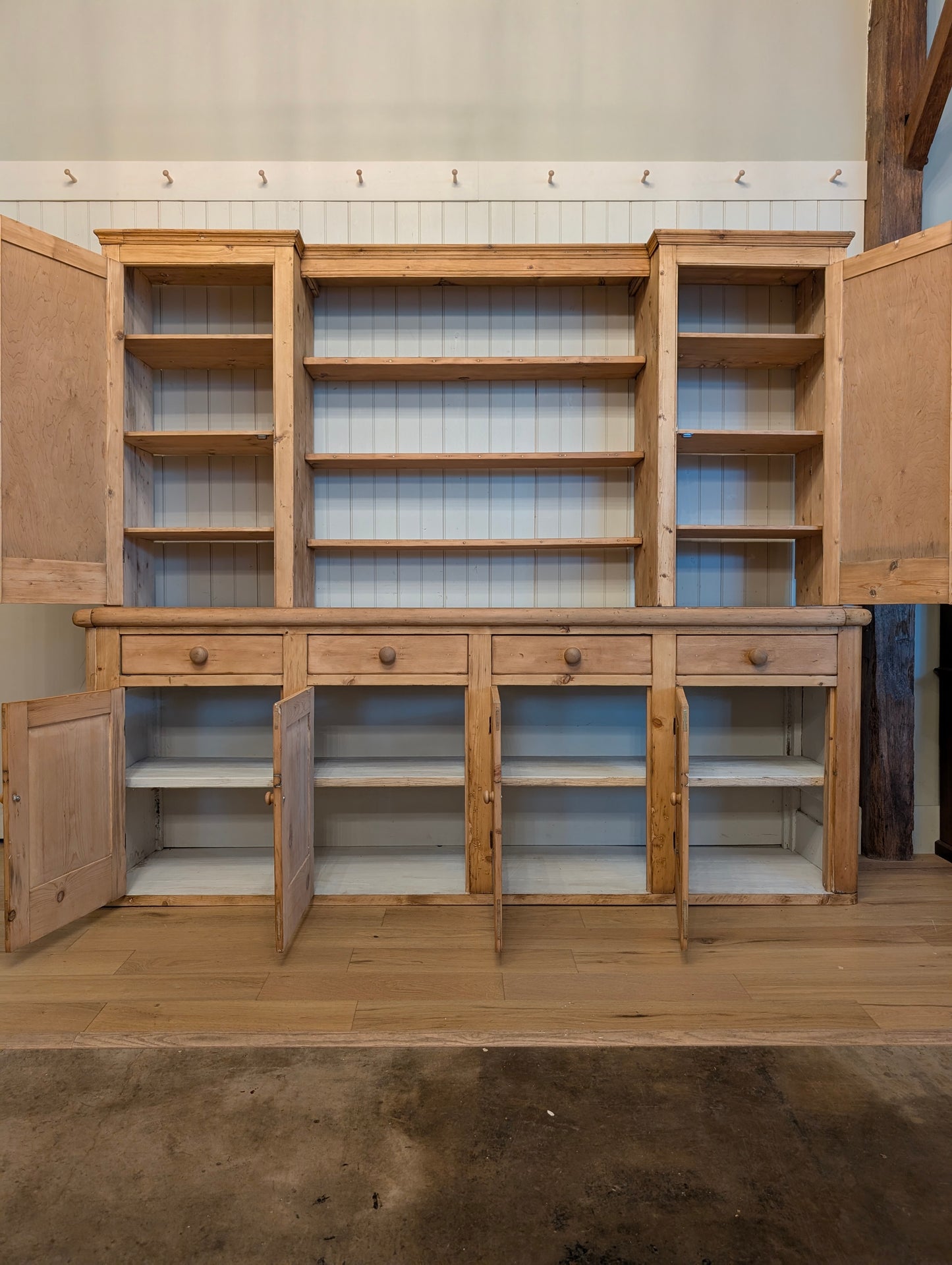 8ft Pine Scullery Cupboard