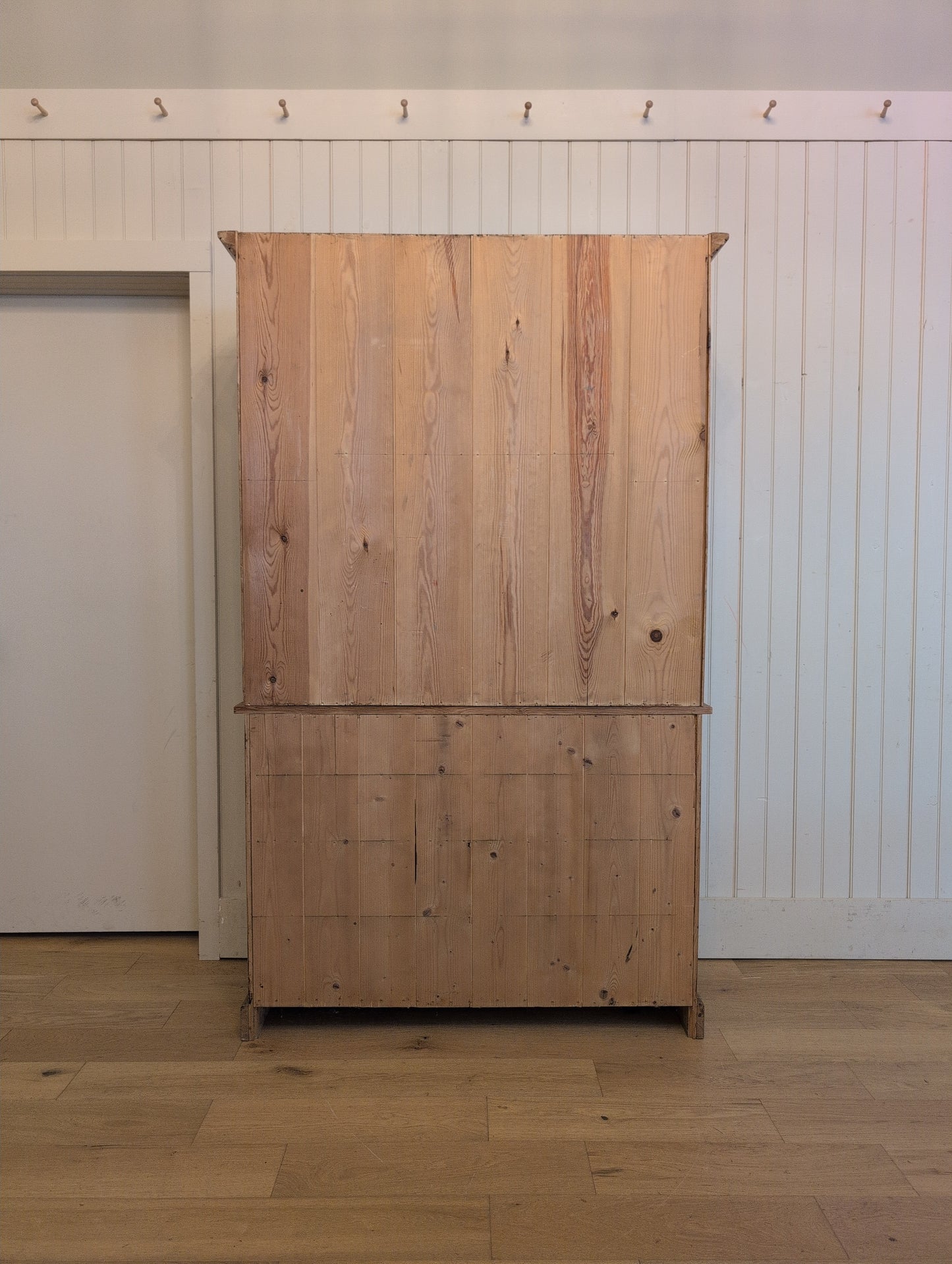 Vintage English Pine Kitchen Hutch