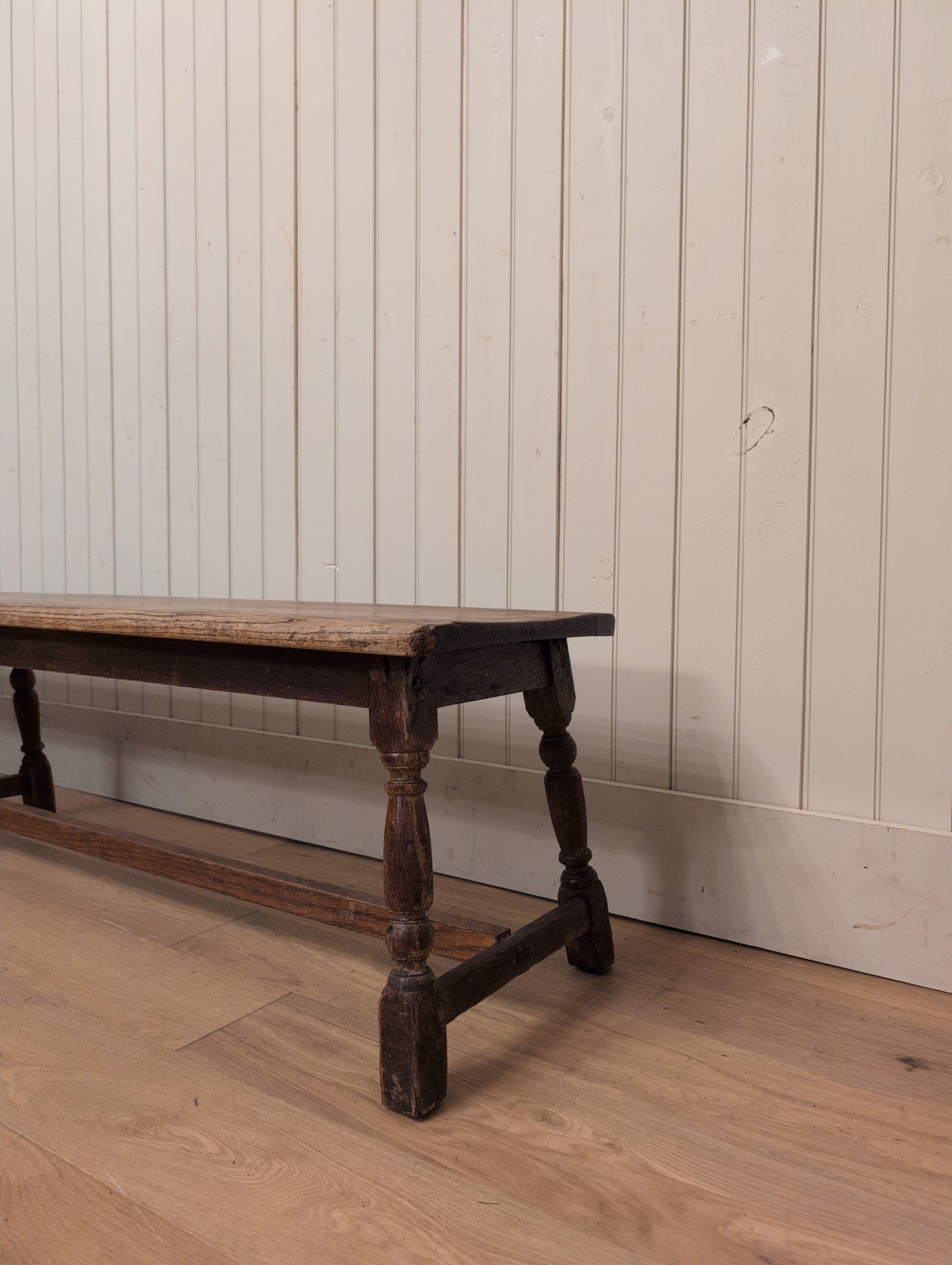 19th C. English Oak Bench A