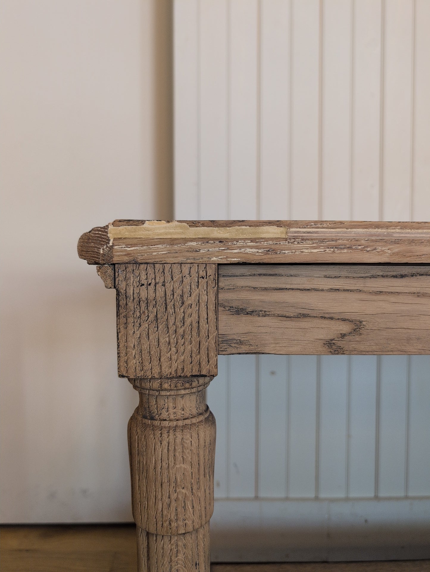 Scrubbed Oak Belgian Drapers Table 3