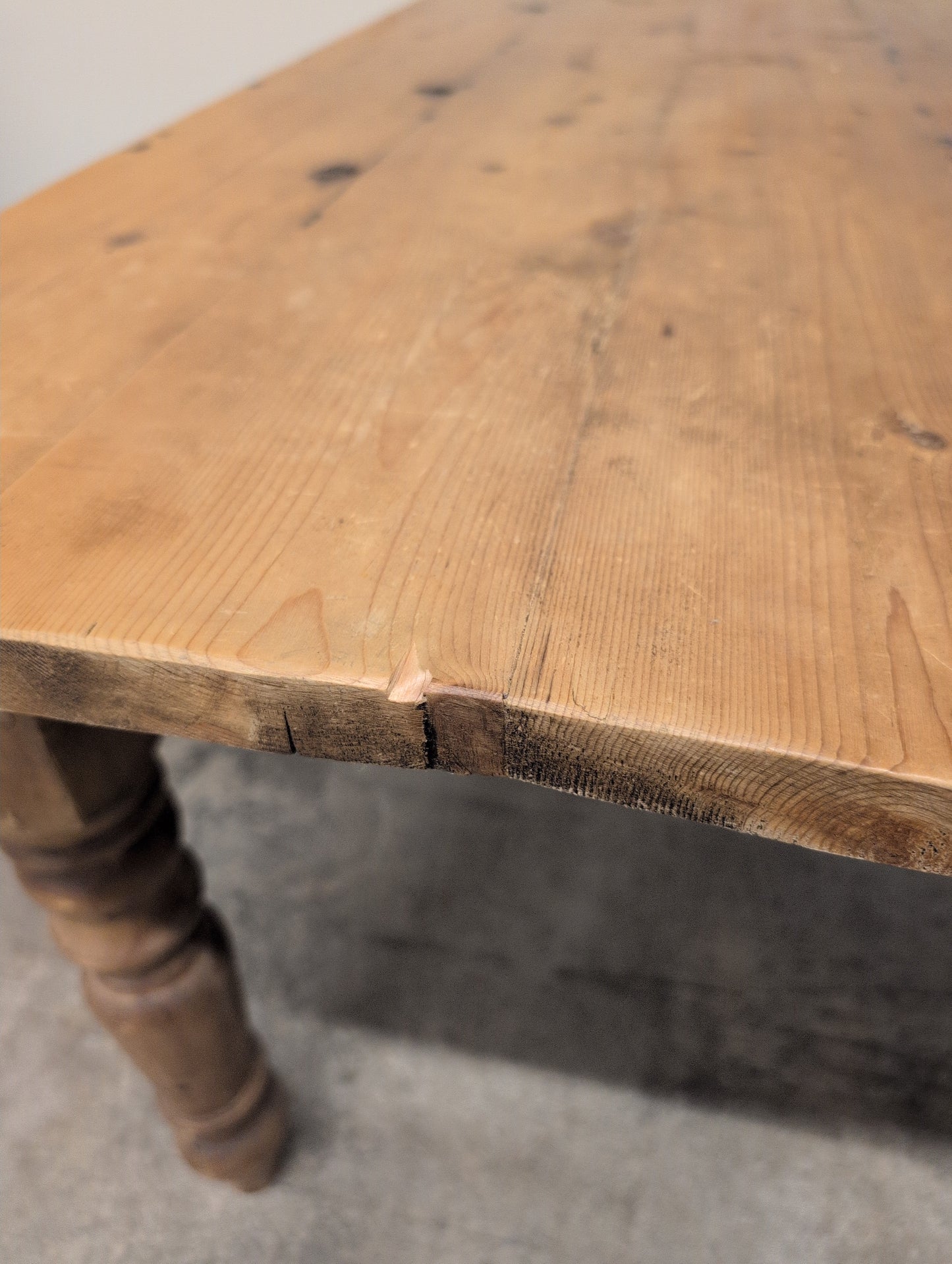 7ft Plank Top Pine Table