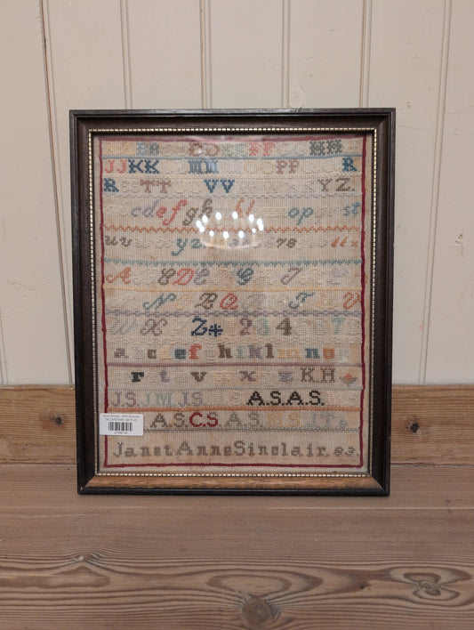 Janet Sinclair 1883 Sampler