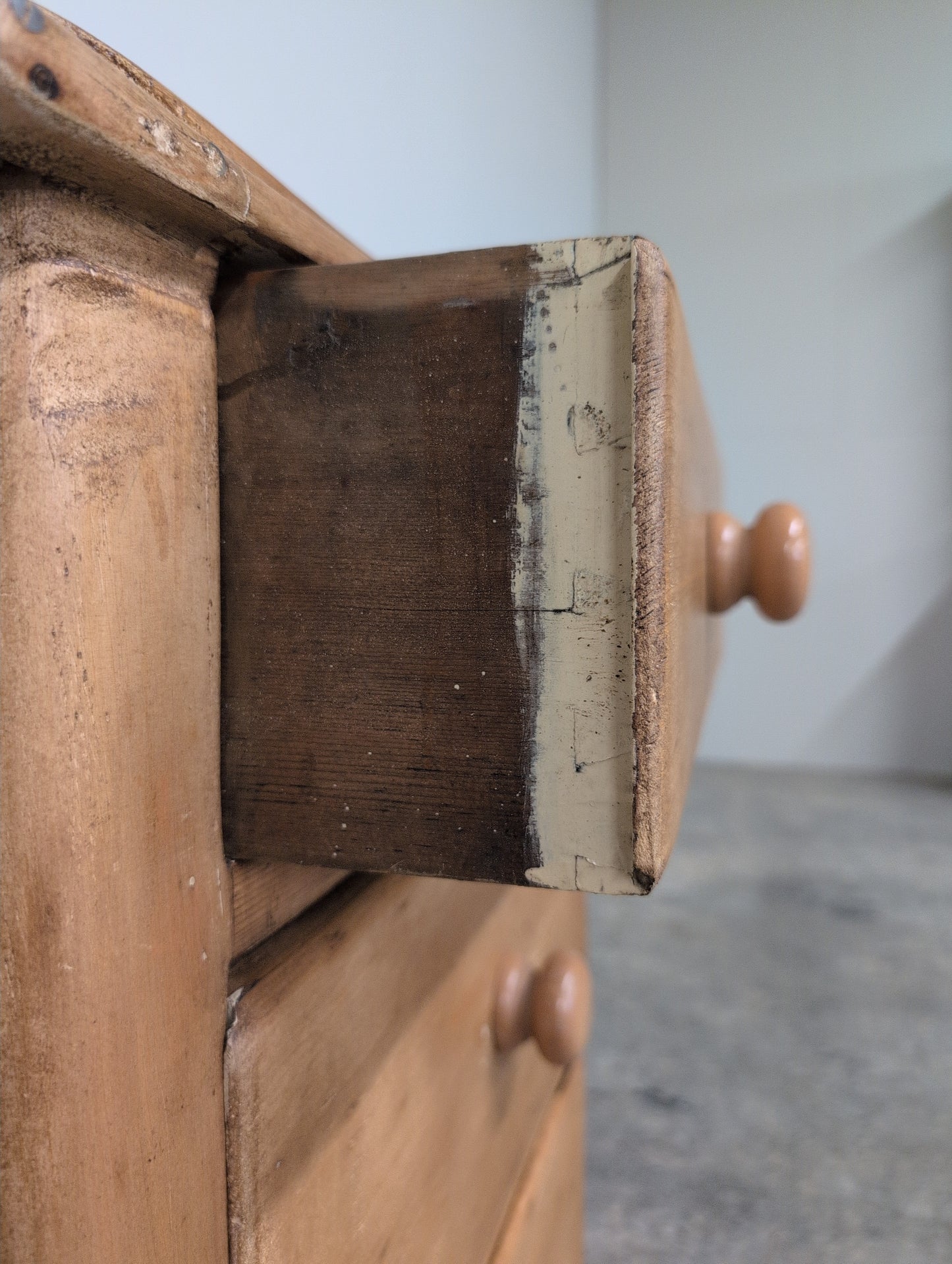 English Pine 3 Drawer Bedside