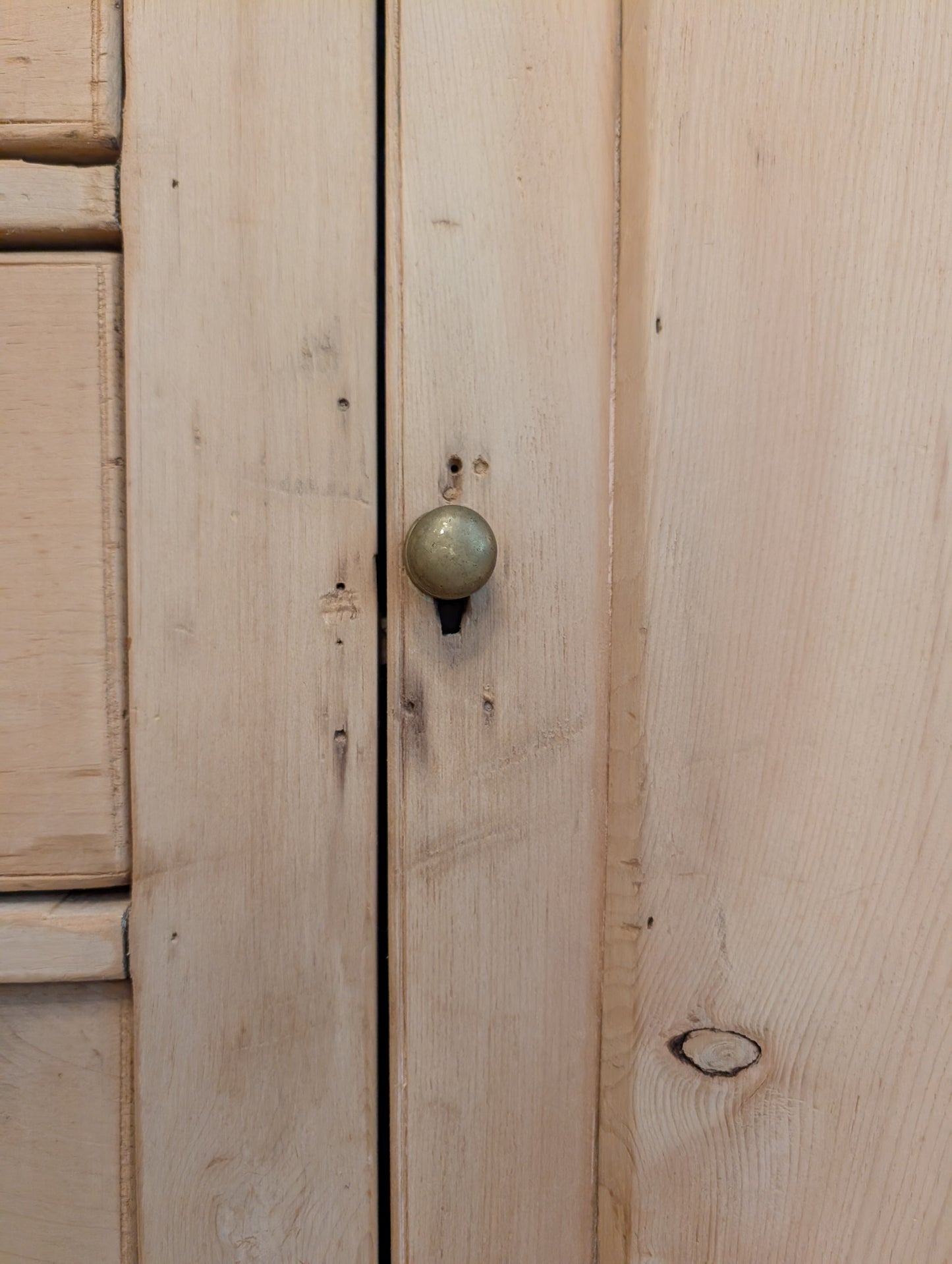 Stripped Pine Open Shelving Hutch
