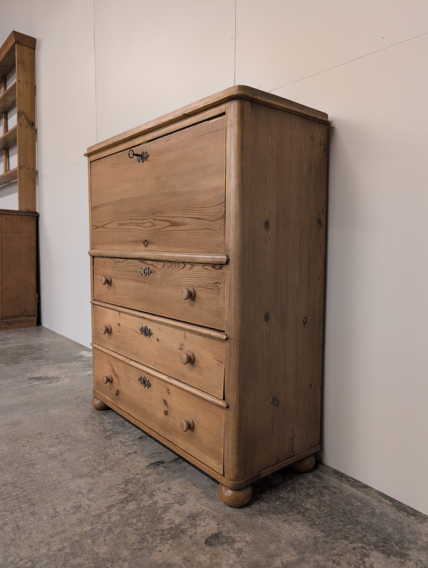European Pine Secretary Desk
