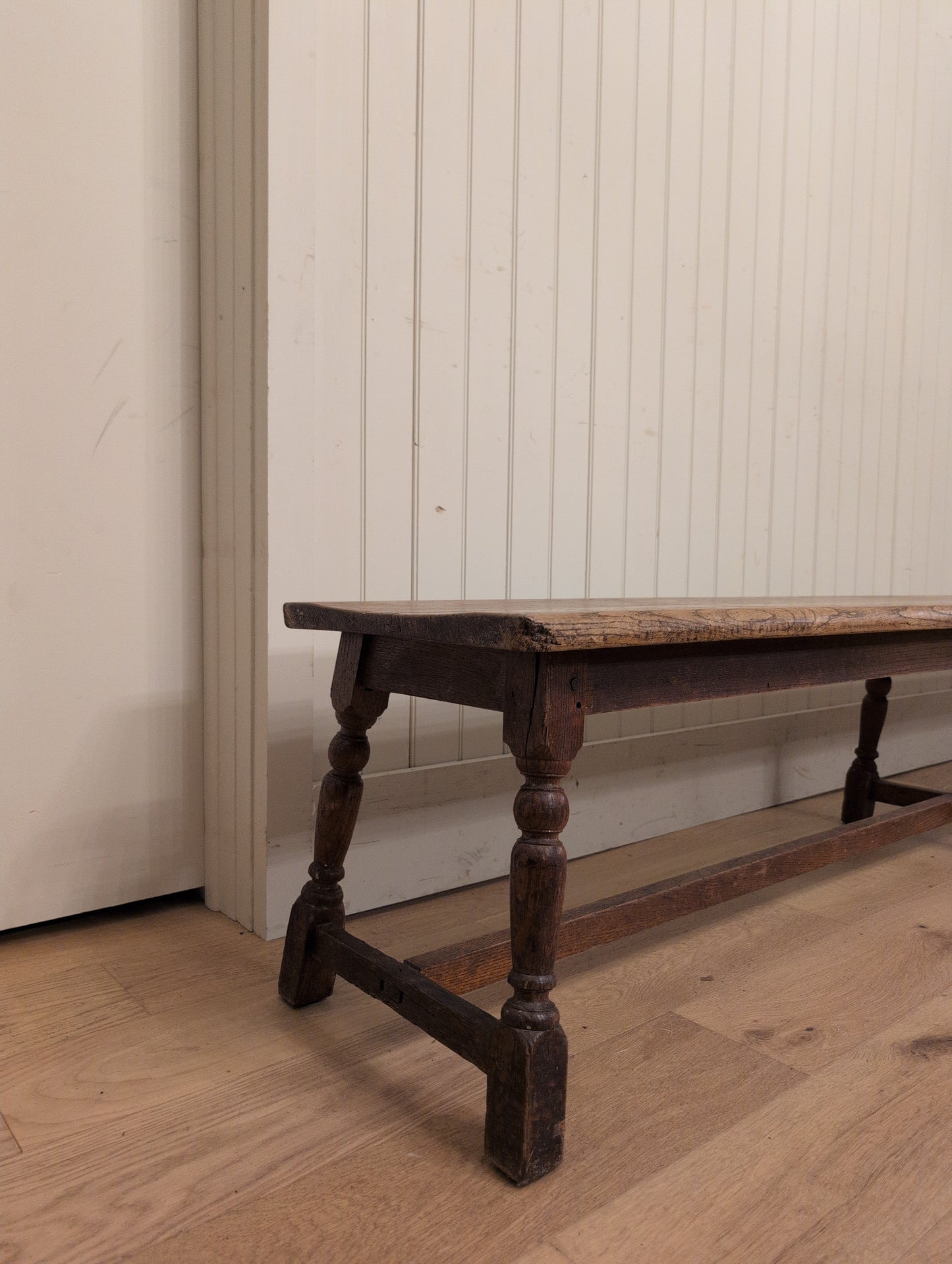 19th C. English Oak Bench A