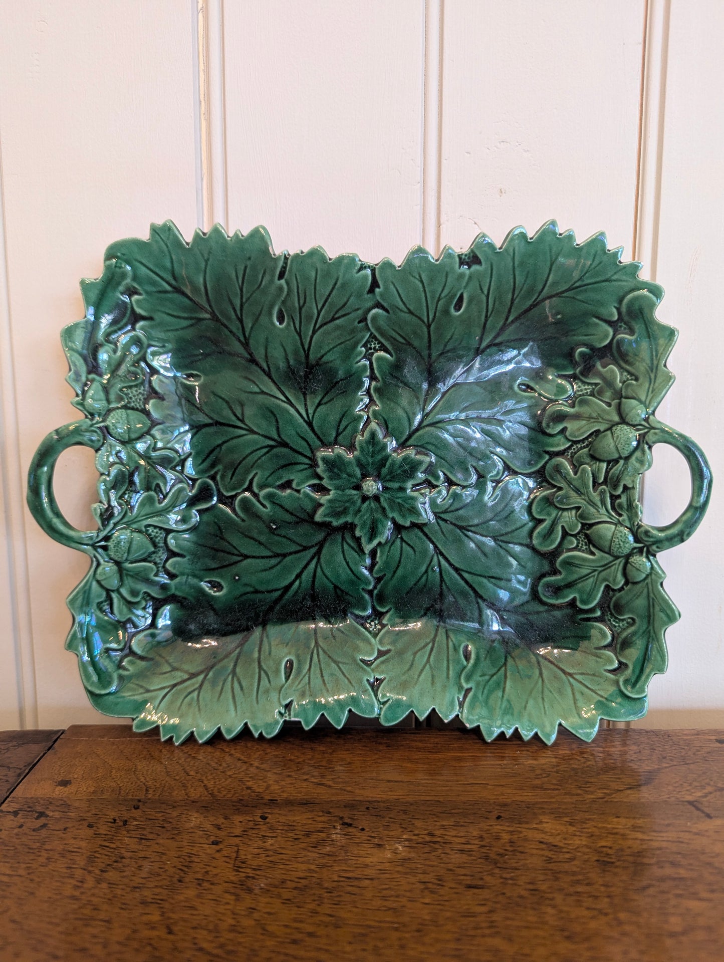 Majolica Oak Leaf and Acorn Platter