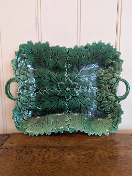 Majolica Oak Leaf and Acorn Platter