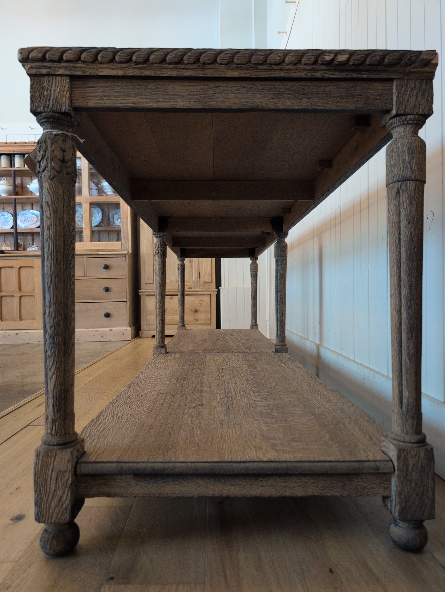 Scrubbed Oak Belgian Drapers Table 1