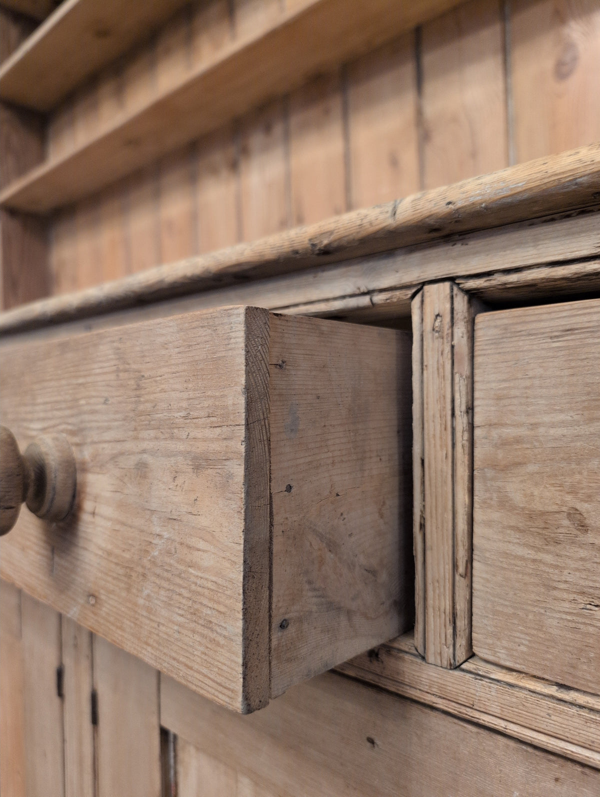 English Rustic Pine Hutch