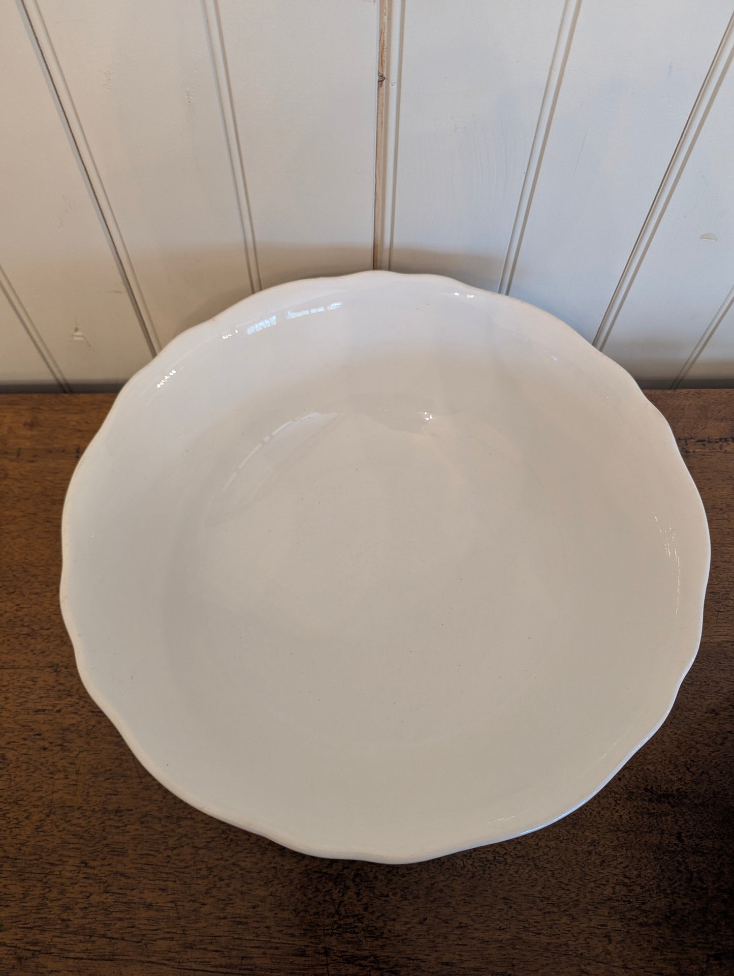 Set of 3 Scalloped Boch Ironstone Bowls