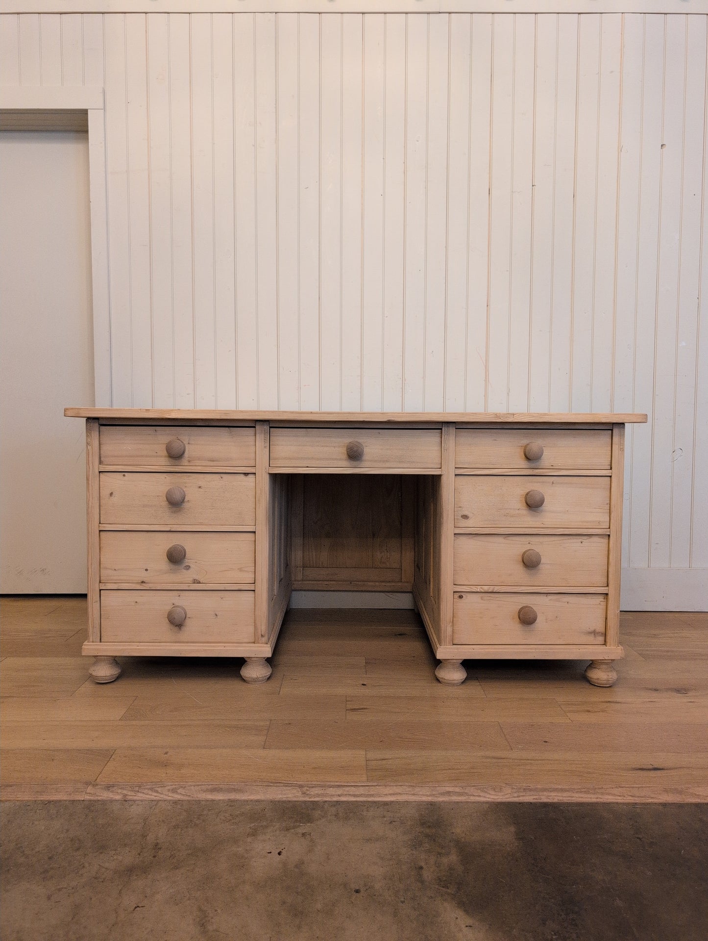 Stripped Pine Partners Desk