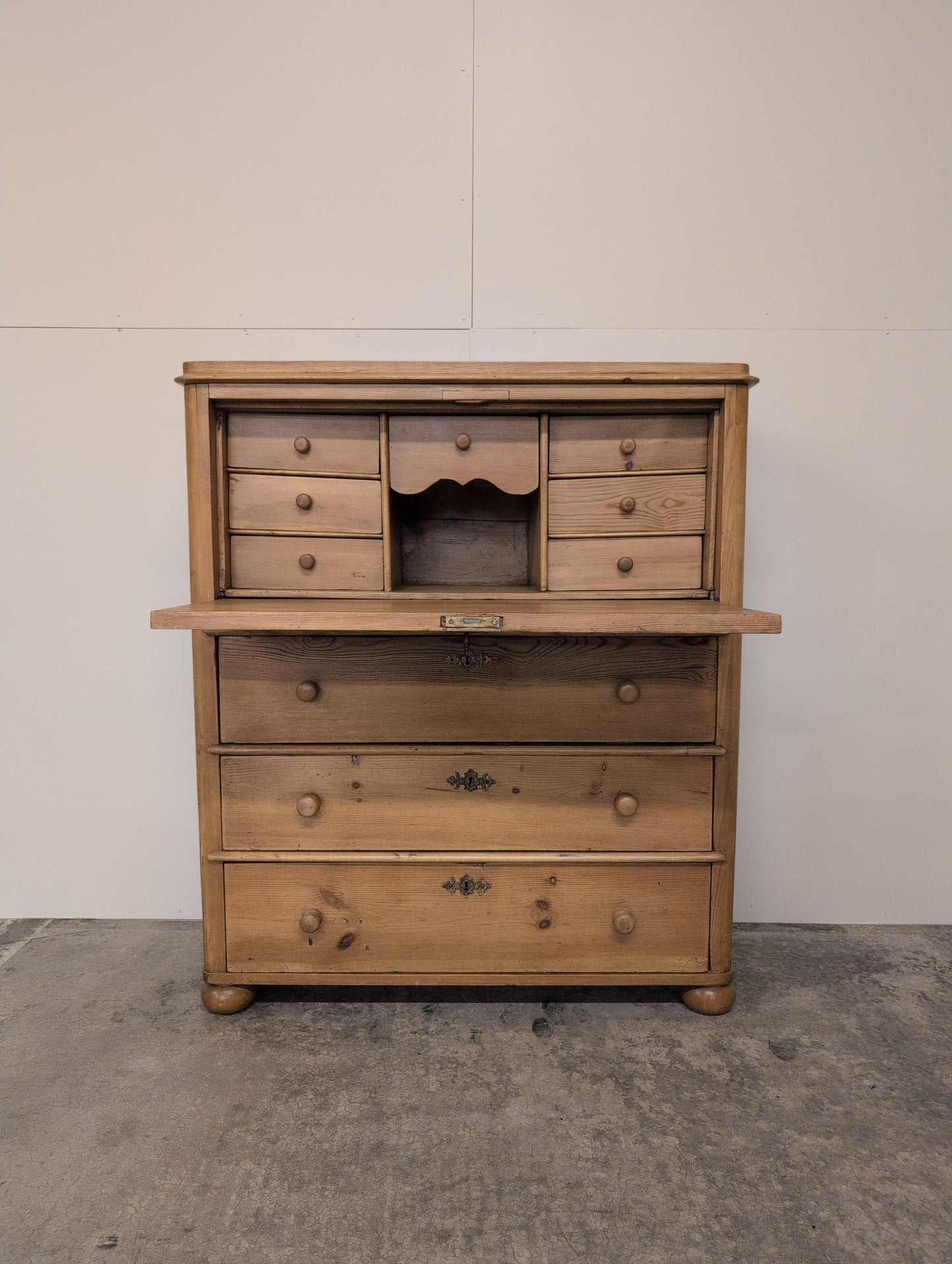 European Pine Secretary Desk