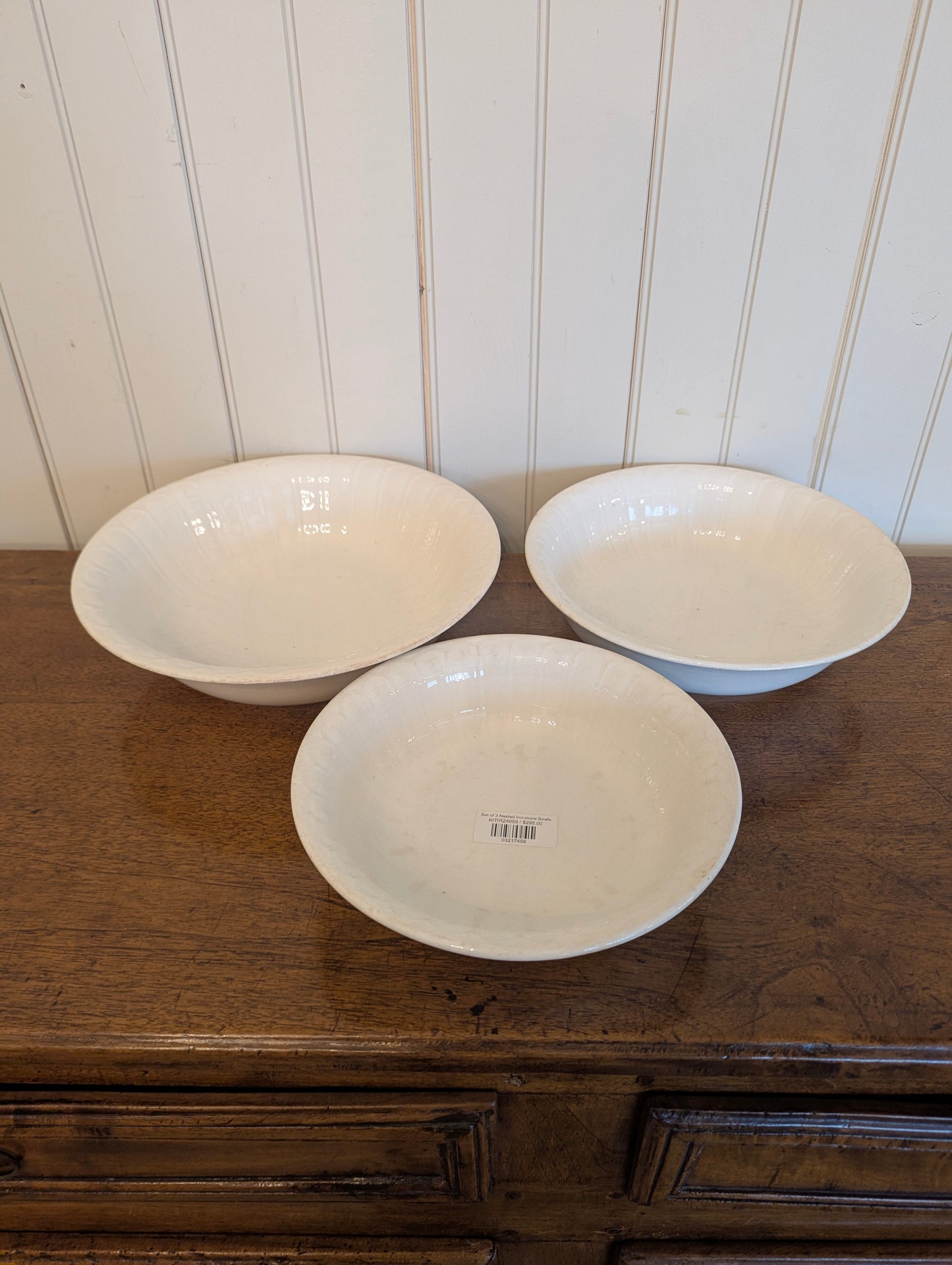 Set of 3 Nested Ironstone Bowls