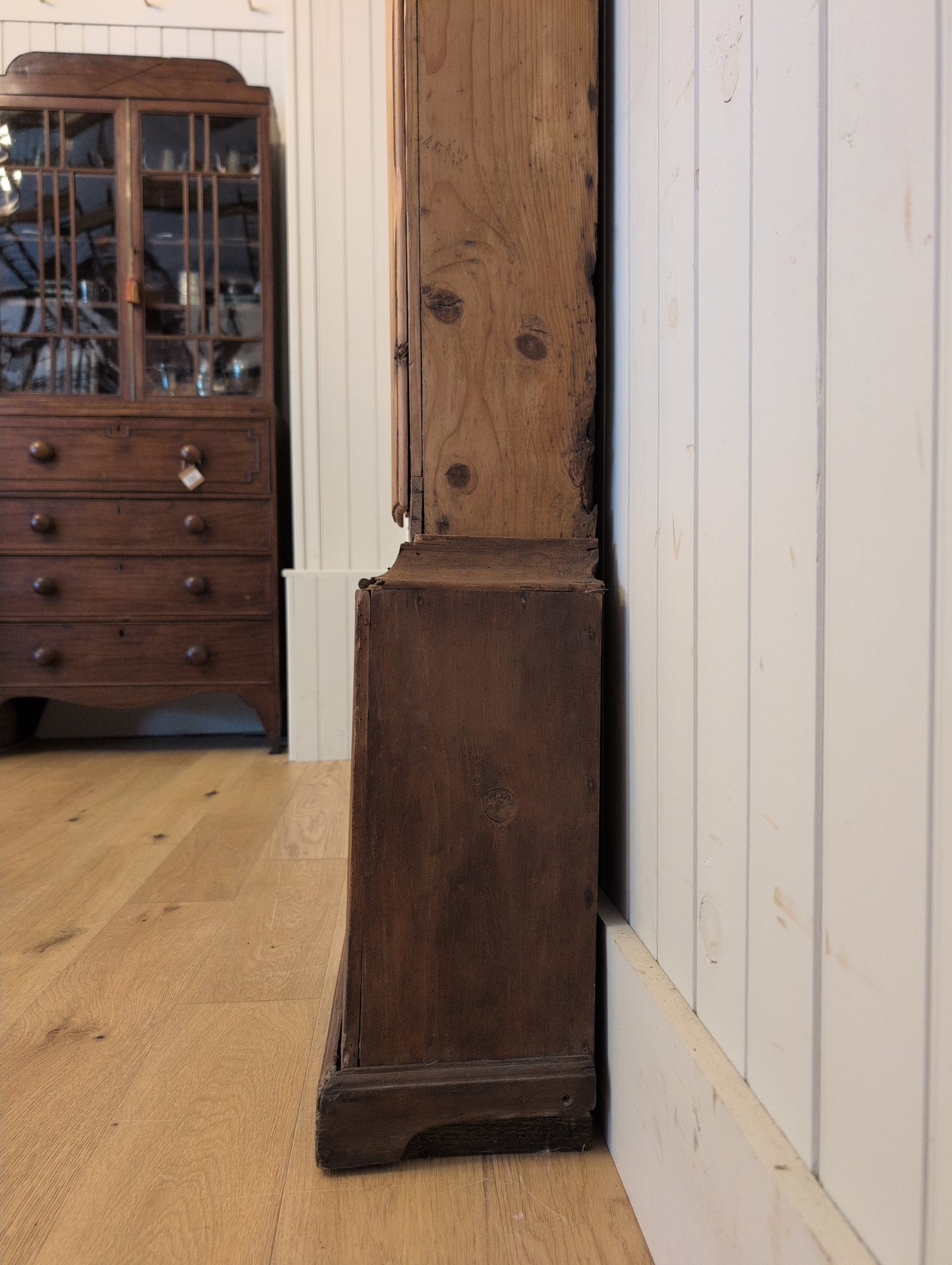 French Pine Longcase Clock