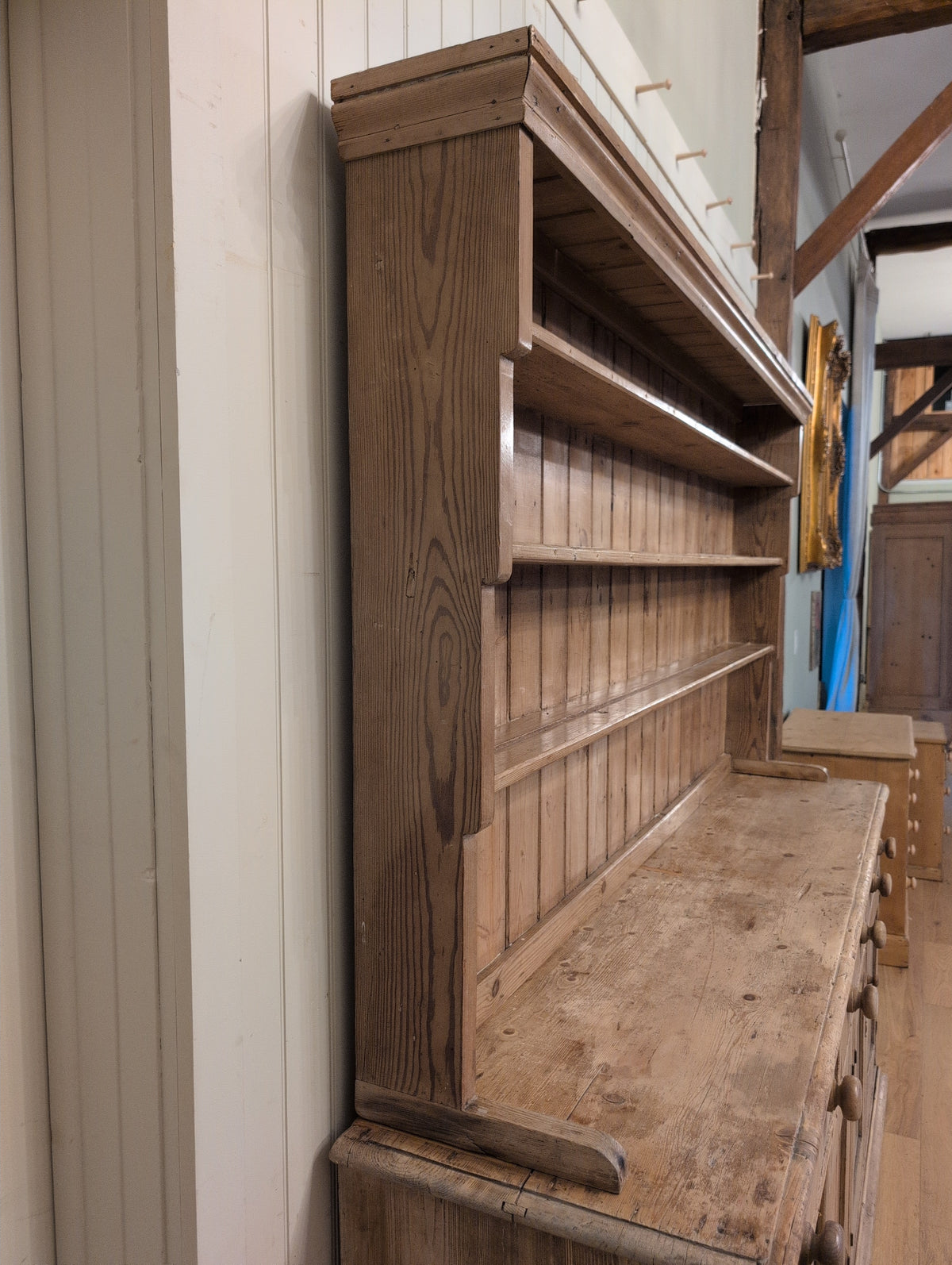 English Rustic Pine Hutch