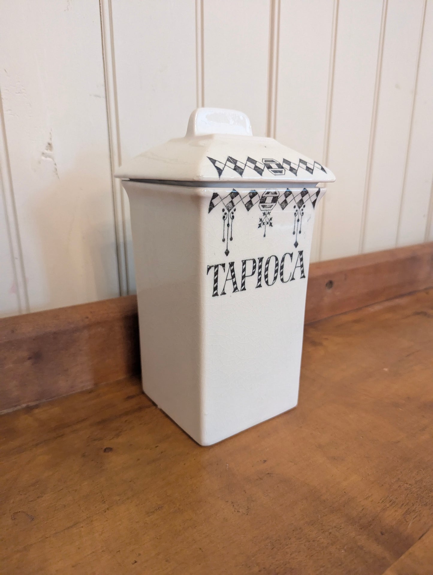 English Art Deco Canister